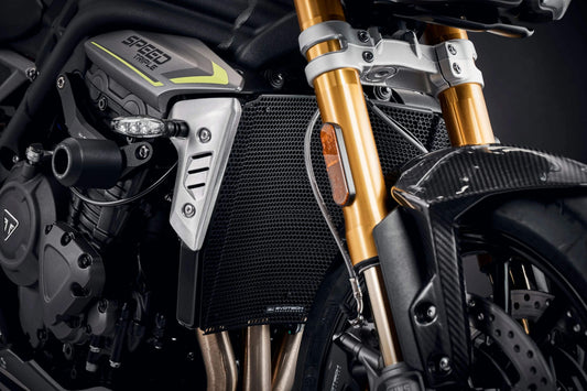 Evotech Radiator Guard (Black) - Triumph Speed Triple 1200 RS (2021 - 2024) - Kühlerschutzgitter | Evotech Performance
