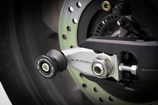 Evotech Paddock Stand Chain Adjuster Blocks - Honda CB650R Neo Sports Cafe (2019 - 2020) - Alu Bobbins | Evotech Performance