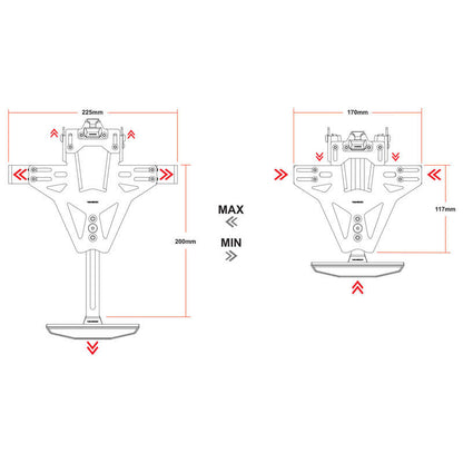 HIGHSIDER Akron-RS PRO Kennzeichenhalter mit Kennzeichenbeleuchtung - Yamaha XSR 700