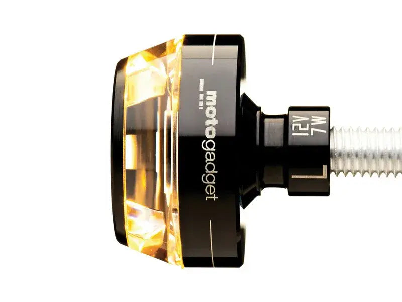 MOTOGADGET Mo.Blaze Disc LED Indicator Gehäuse Schwarz / Linse Klar (Stück), Vorn Links - Blinker | MOTOGADGET