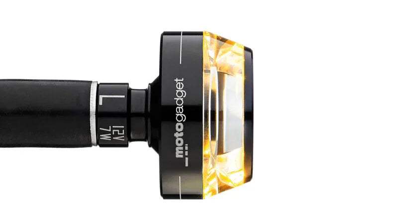 MOTOGADGET Mo.Blaze Disc LED Indicator Gehäuse Schwarz / Linse Klar (Stück), Vorn Rechts - Blinker | MOTOGADGET