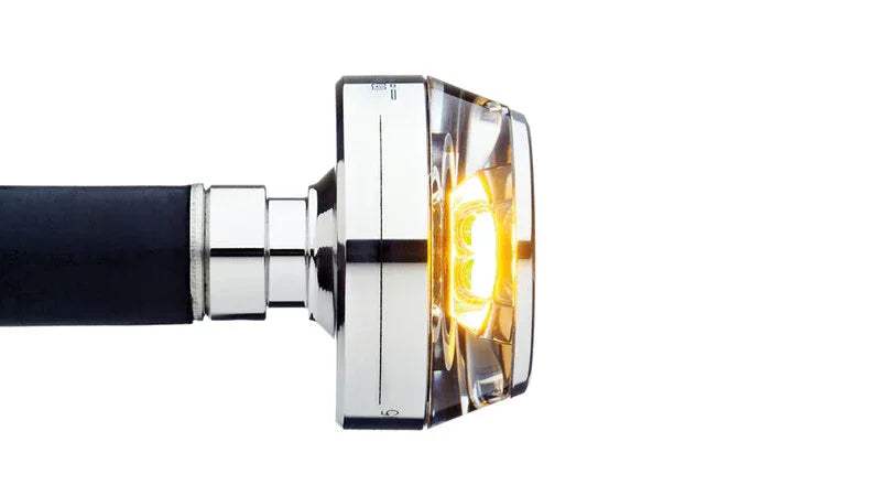 MOTOGADGET Mo.Blaze Disc LED Indicator Gehäuse Silber / Linse Klar (Stück), Vorn Rechts - Blinker | MOTOGADGET