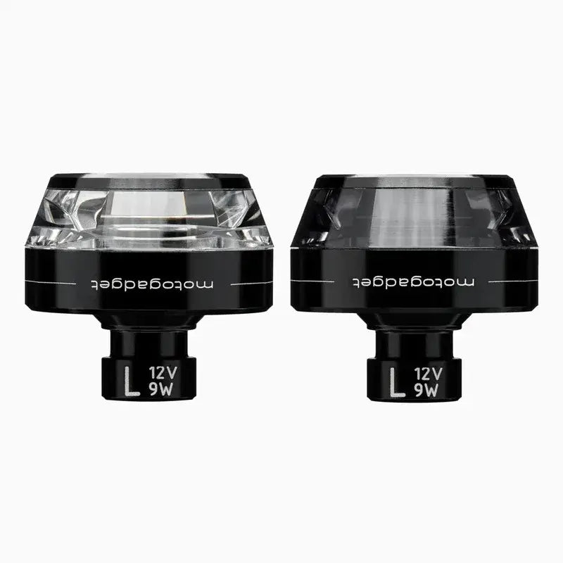 MOTOGADGET Mo.Blaze Disc Dark LED Indicator Gehäuse Schwarz / Linse Rauchgrau (Stück), Vorn Links - Blinker | MOTOGADGET