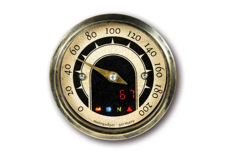 MOTOGADGET Analog Tacho mst vintage, mit Messingring - Lenkerzubehör | MOTOGADGET
