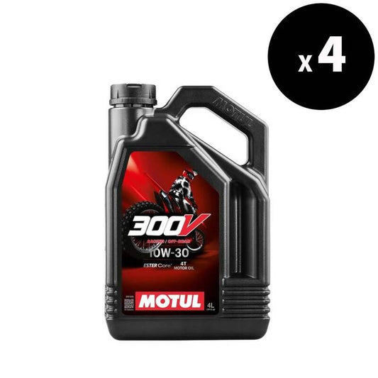 MOTUL 300V Factory Line Off Road Racing 4T Motorenöl - 10W30 4L x4