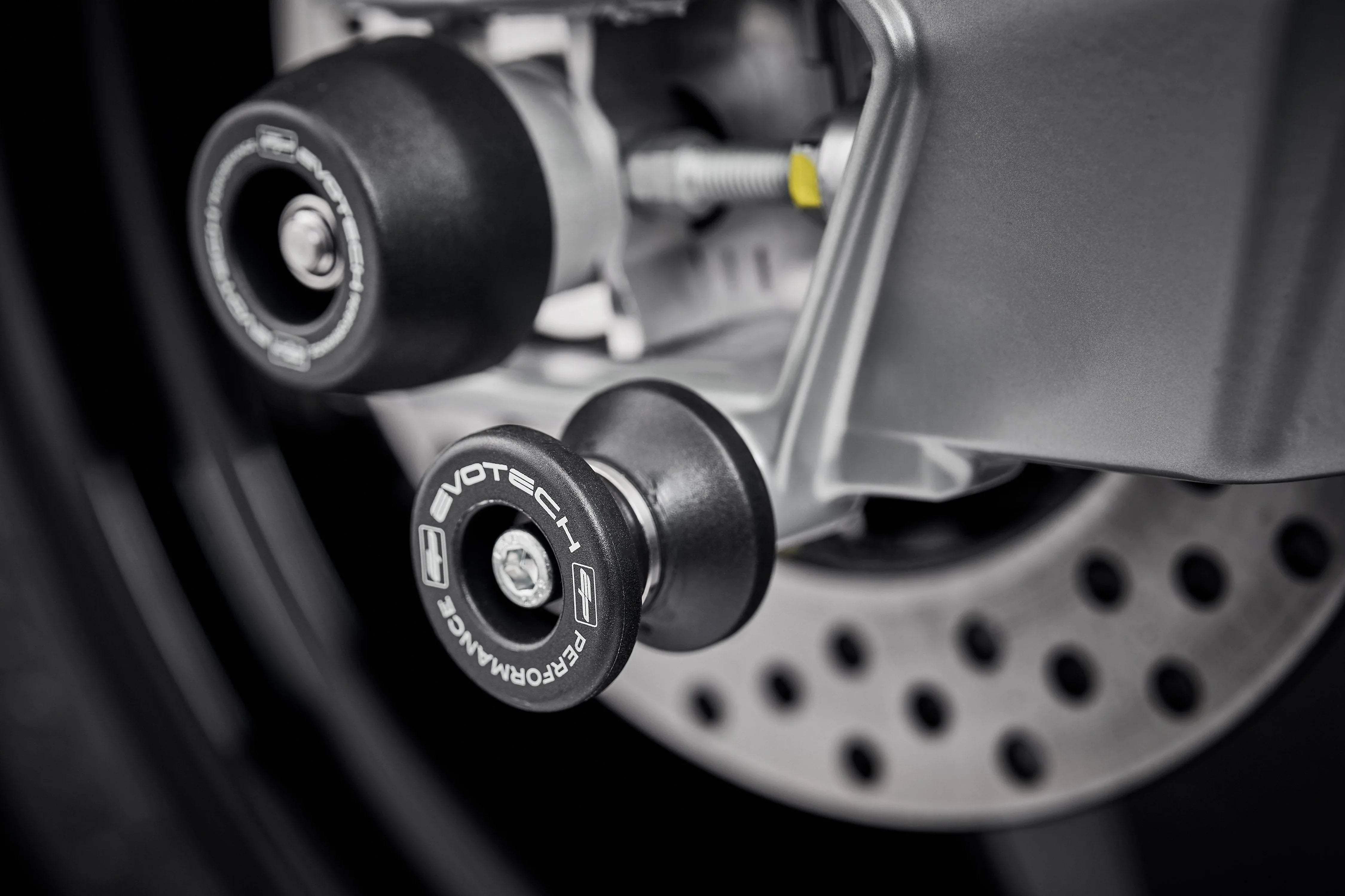 Evotech Paddock Stand Bobbins - Aprilia Tuono 660 (2021+) - Alu Bobbins | Evotech Performance
