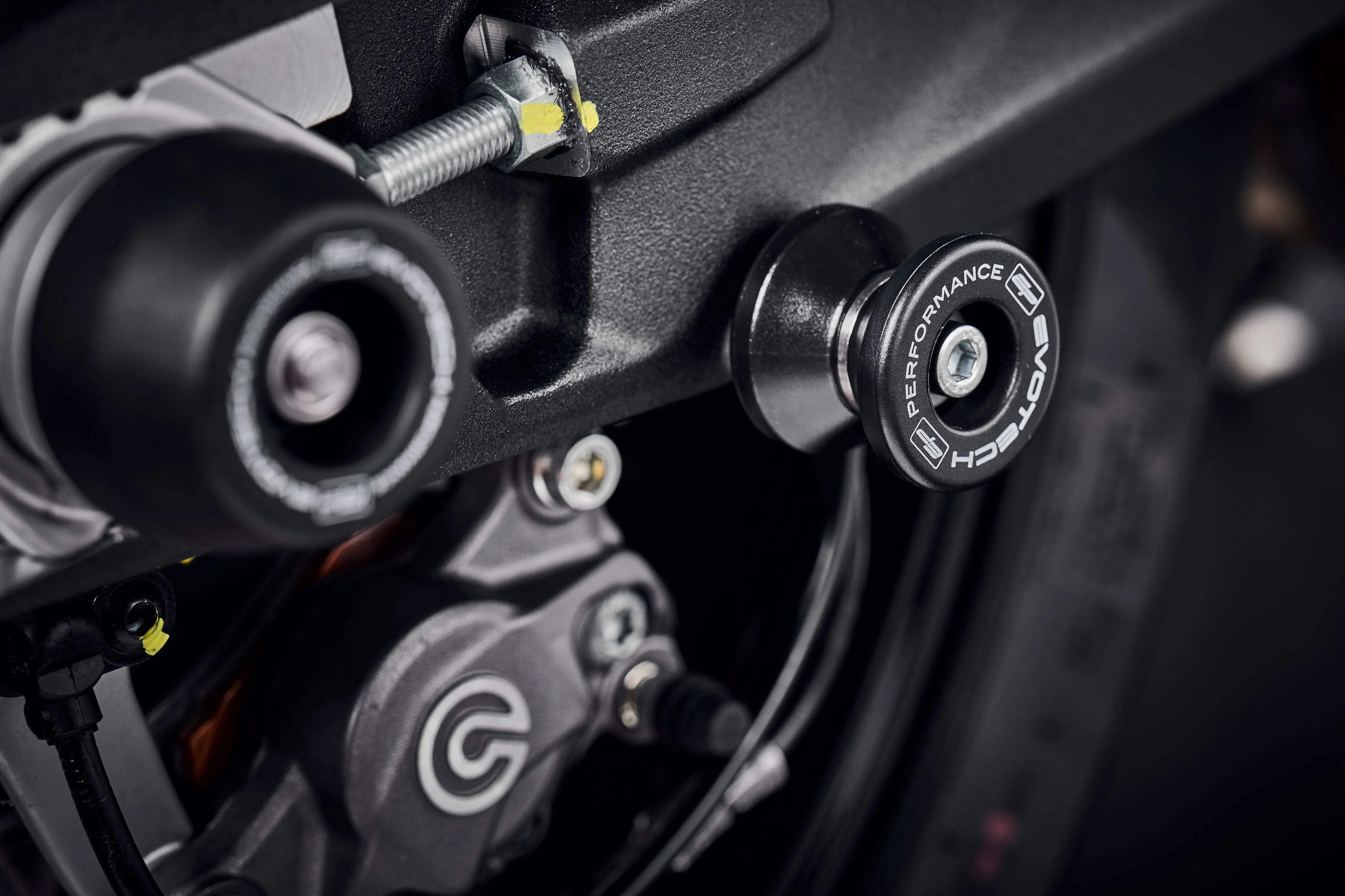 Evotech Paddock Stand Bobbins - Ducati Monster 950 (2021+) - Alu Bobbins | Evotech Performance