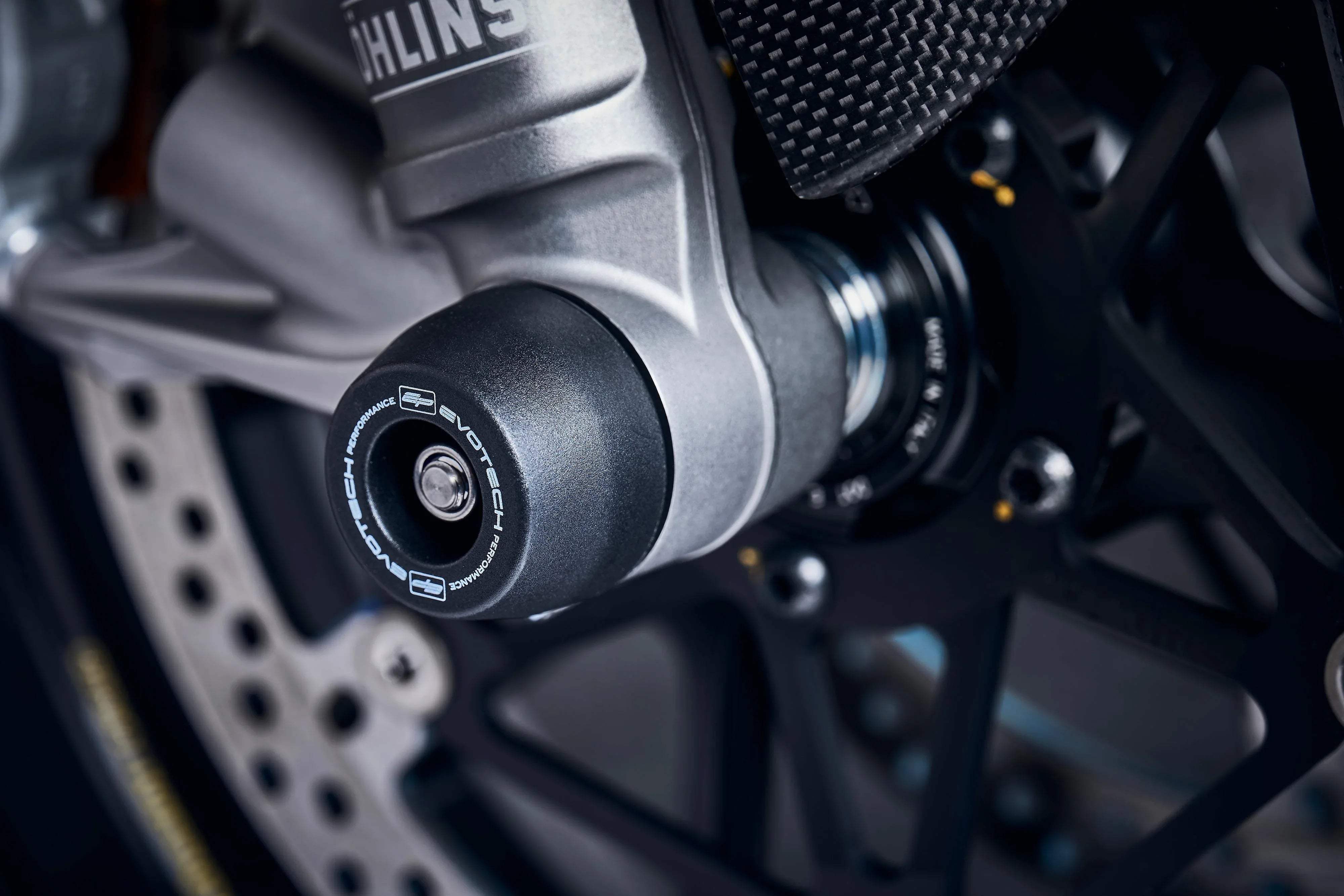 Evotech Front Spindle Bobbins - Ducati Panigale V4 SP (2021- 2024) - Spindle Bobbins | Evotech Performance