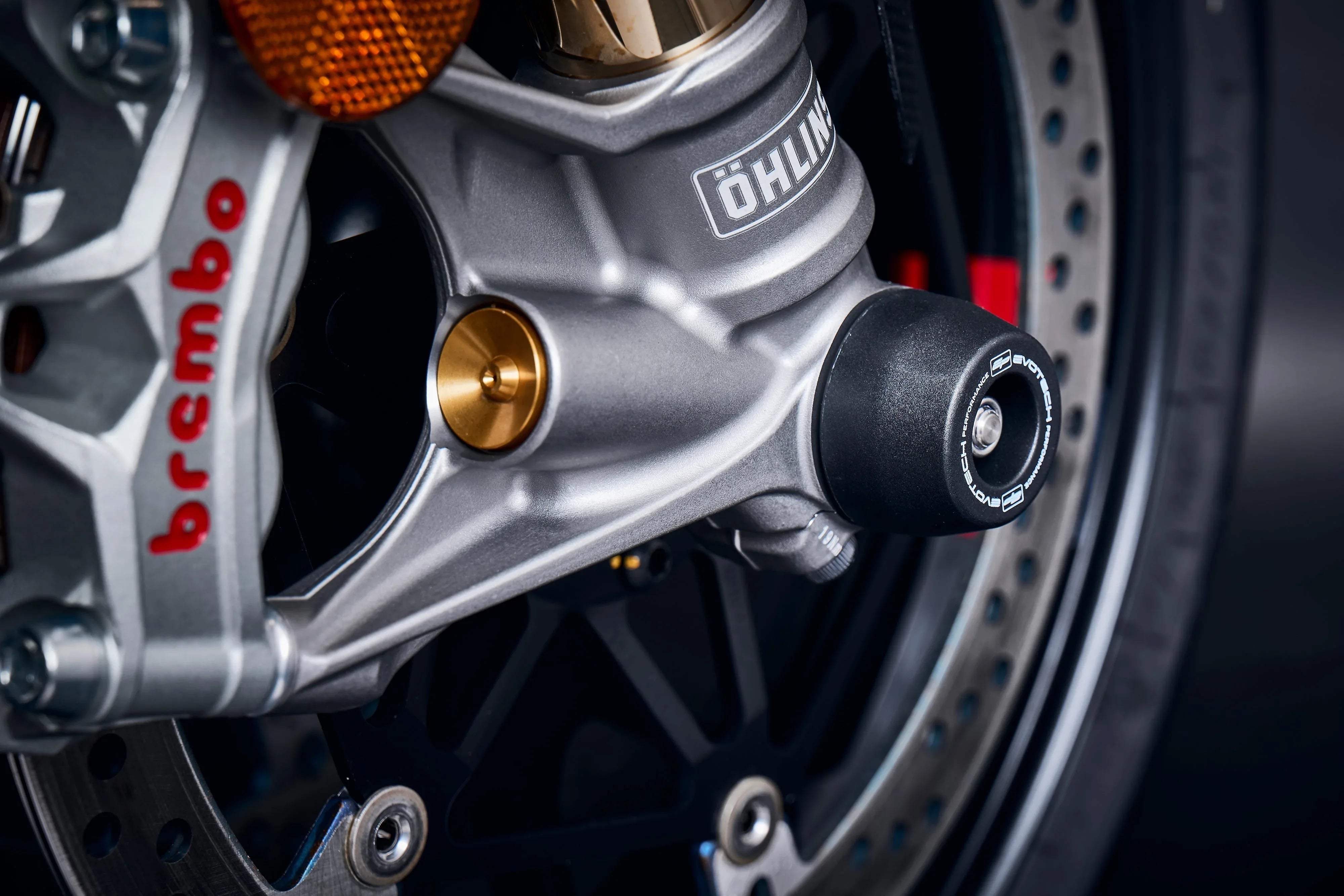 Evotech Front Spindle Bobbins - Ducati Panigale V4 SP (2021- 2024) - Spindle Bobbins | Evotech Performance