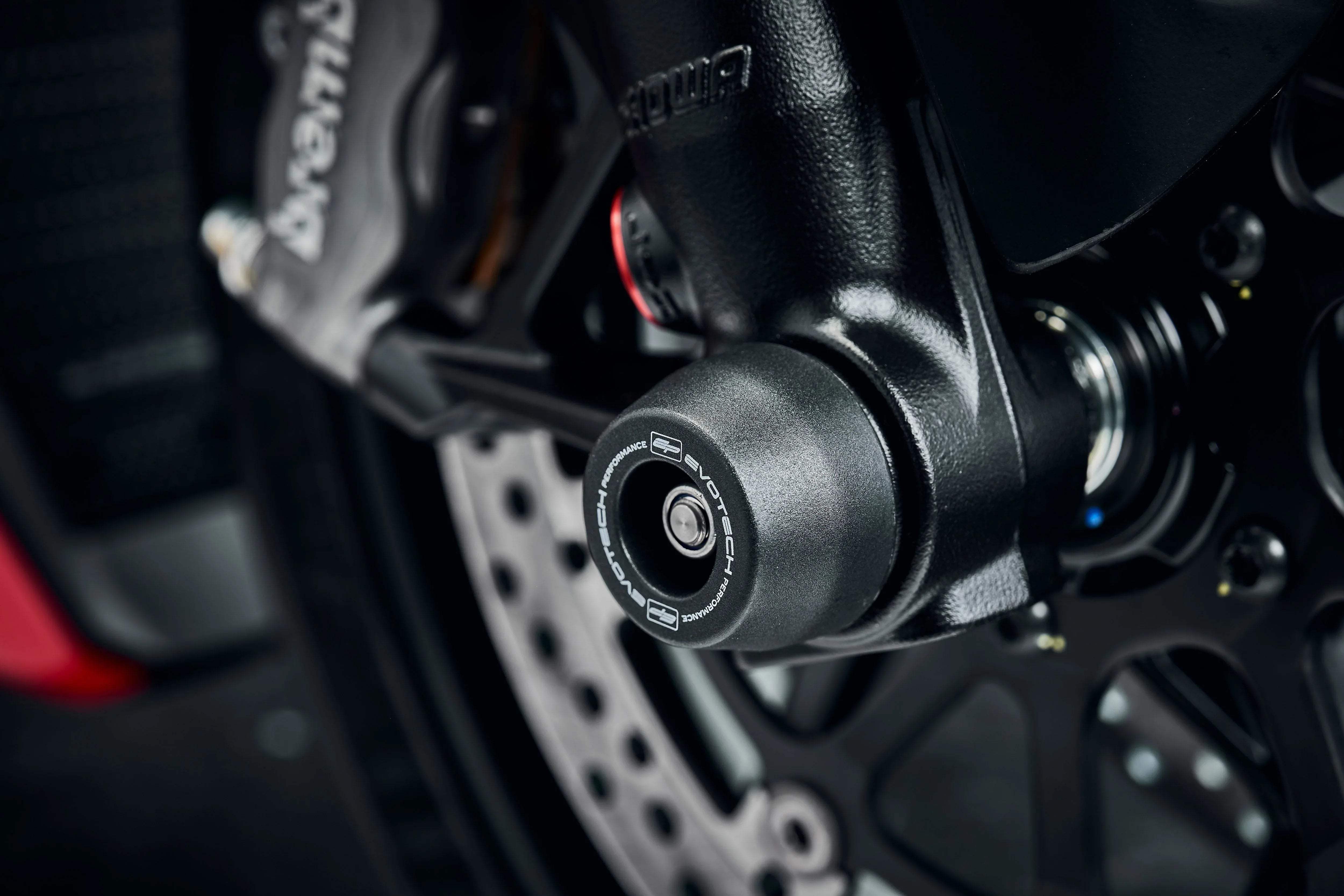 Evotech Performance Front Spindle Bobbins - Ducati Streetfighter V2 (2022 - 2024) - Spindle Bobbins | Evotech Performance