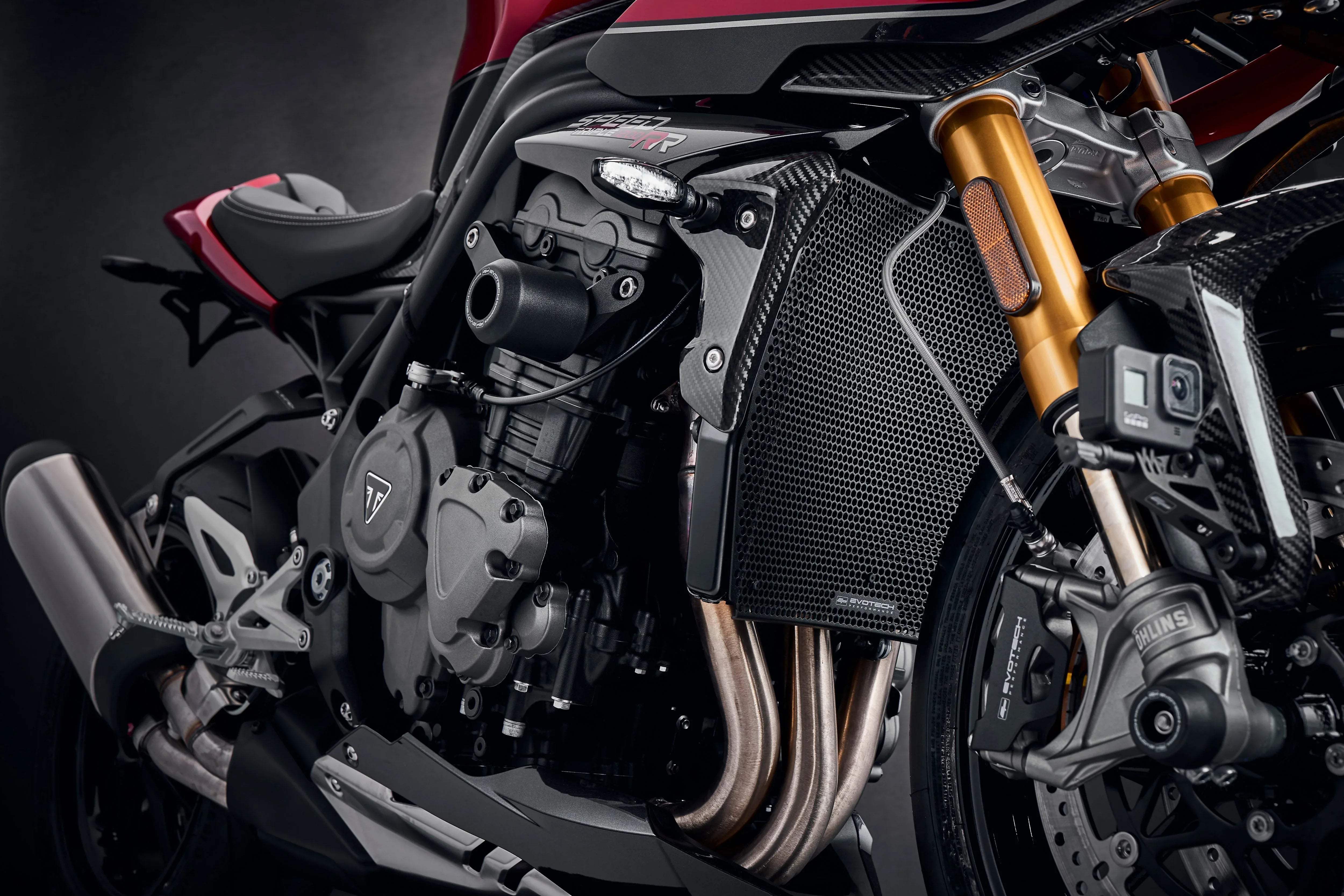 Evotech Performance Radiator Guard (Black) - Triumph Speed Triple 1200 RR (2022+) - Kühlerschutzgitter | Evotech Performance
