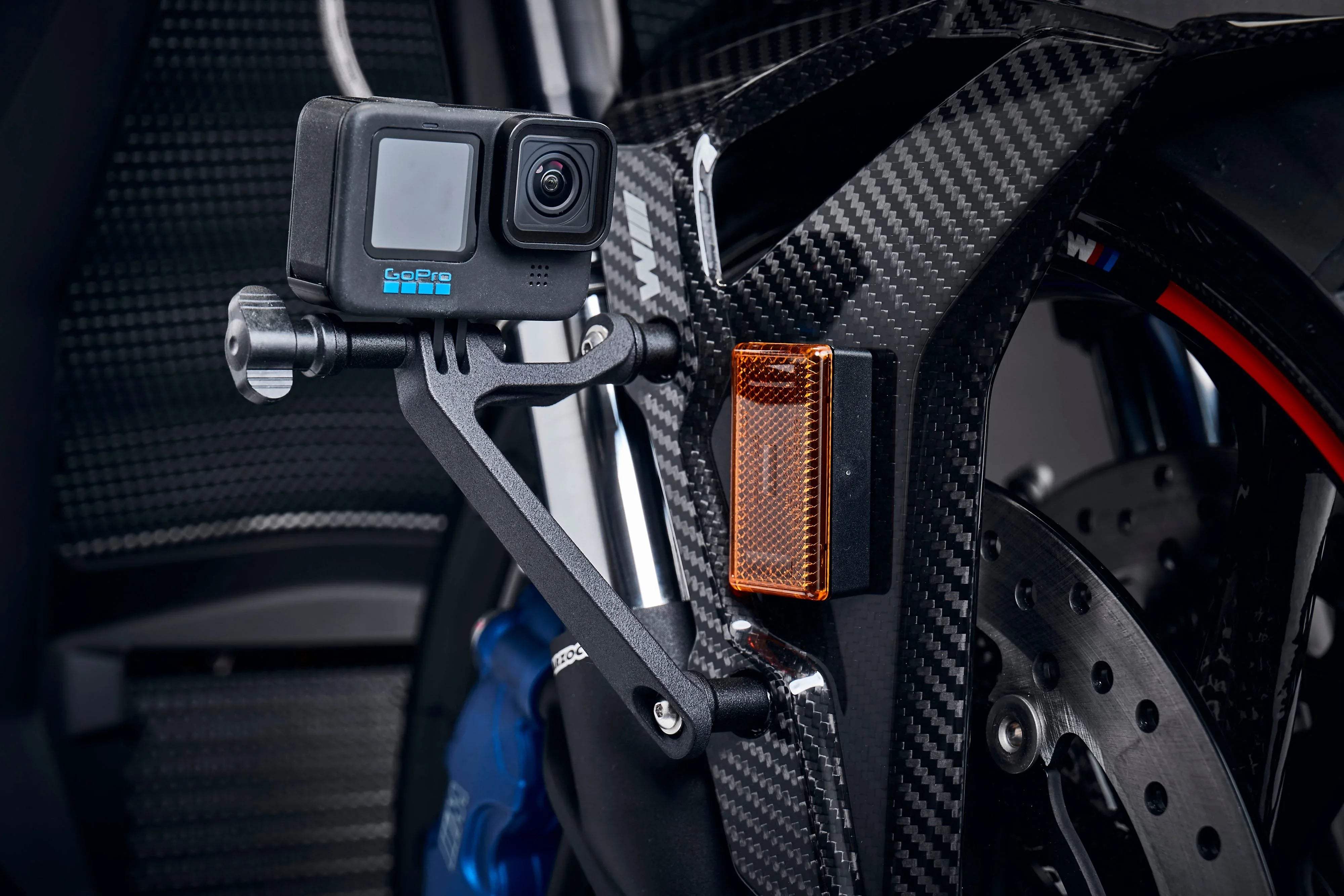Evotech Performance Action / Safety Camera Front Mudguard Mount - BMW M 1000 RR (2021-2022) - Action Cam Halterung | Evotech Performance