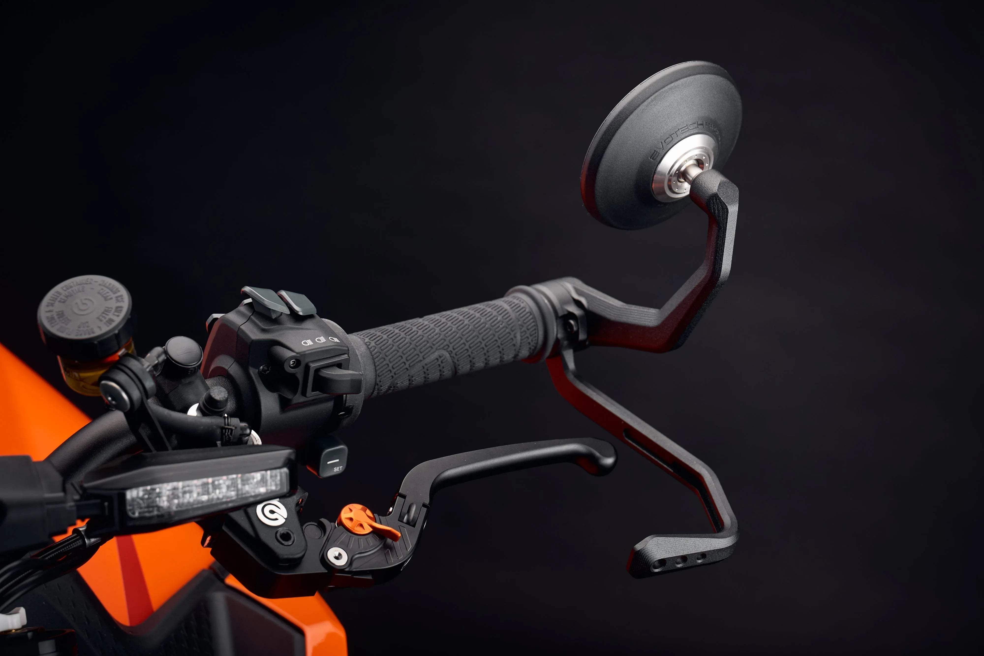 Evotech Bar End Mirrors / Brake and Clutch Protector Kit (Retro) - KTM 1290 Super Duke R (2013-2016) - Lenkerendspiegel / Brems- und Kupplungshebelschutz Kit | Evotech Performance