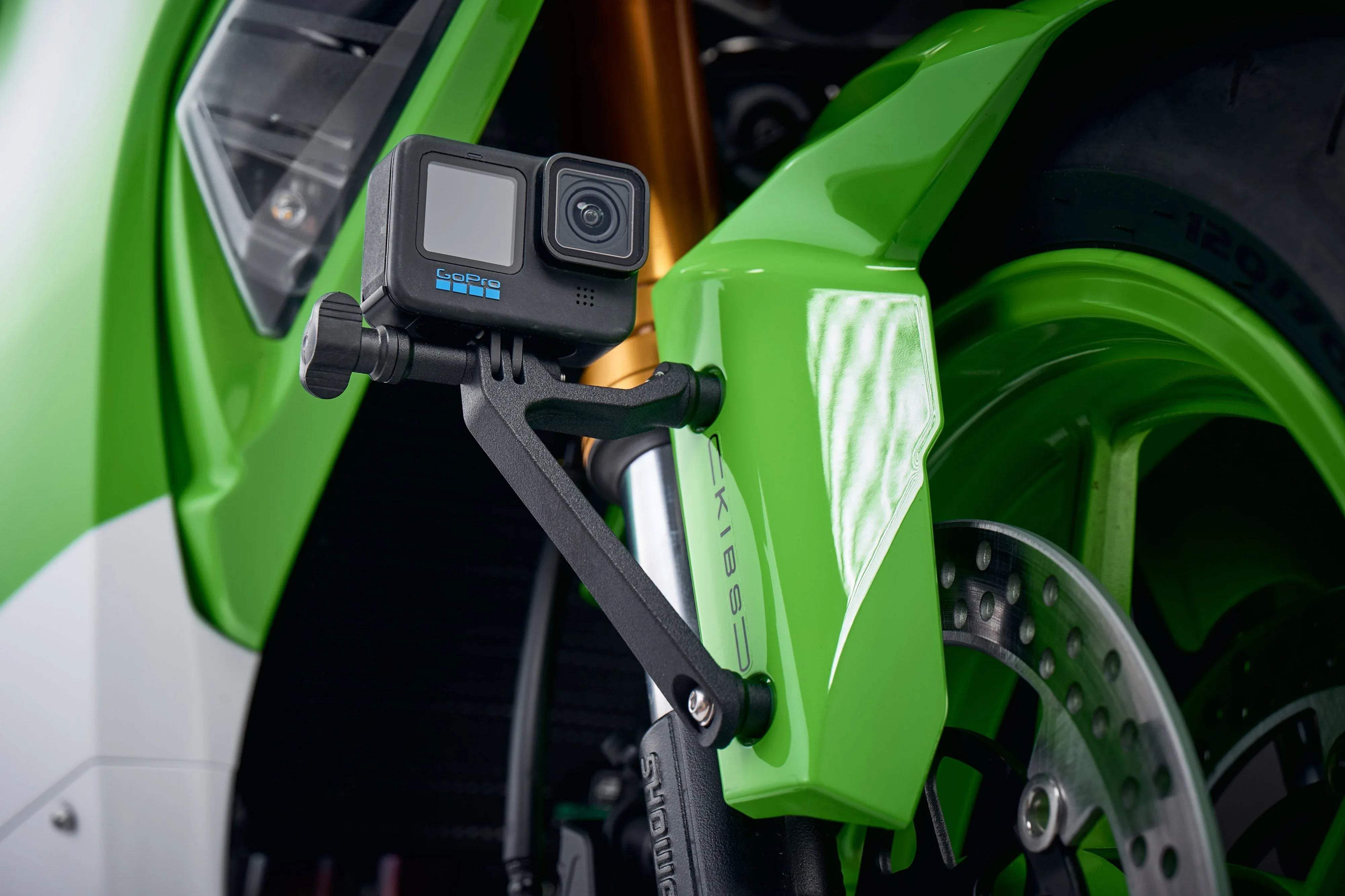 Evotech Performance Action / Safety Camera Front Mudguard Mount - Kawasaki ZX-10R Performance (2019 - 2020) - Action Cam Halterung | Evotech Performance