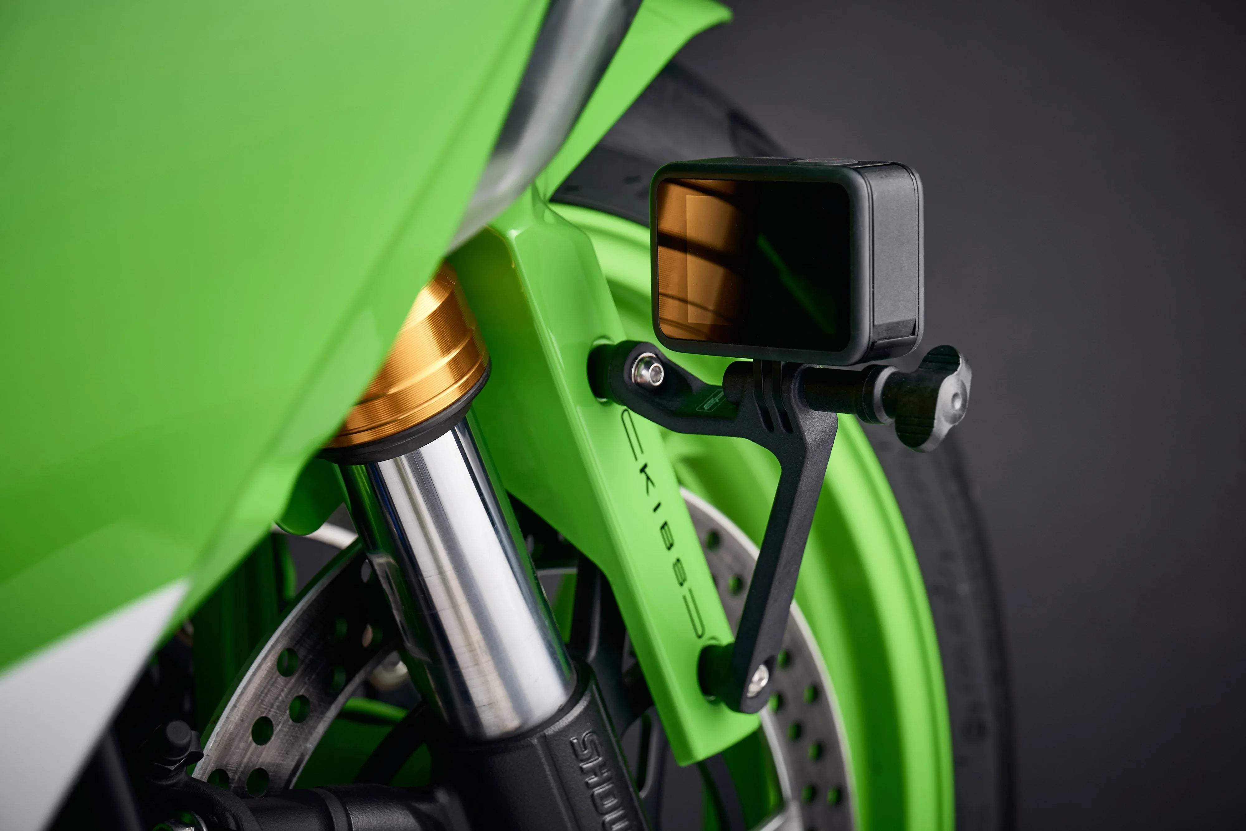 Evotech Performance Action / Safety Camera Front Mudguard Mount - Kawasaki ZX-10R Performance (2019 - 2020) - Action Cam Halterung | Evotech Performance