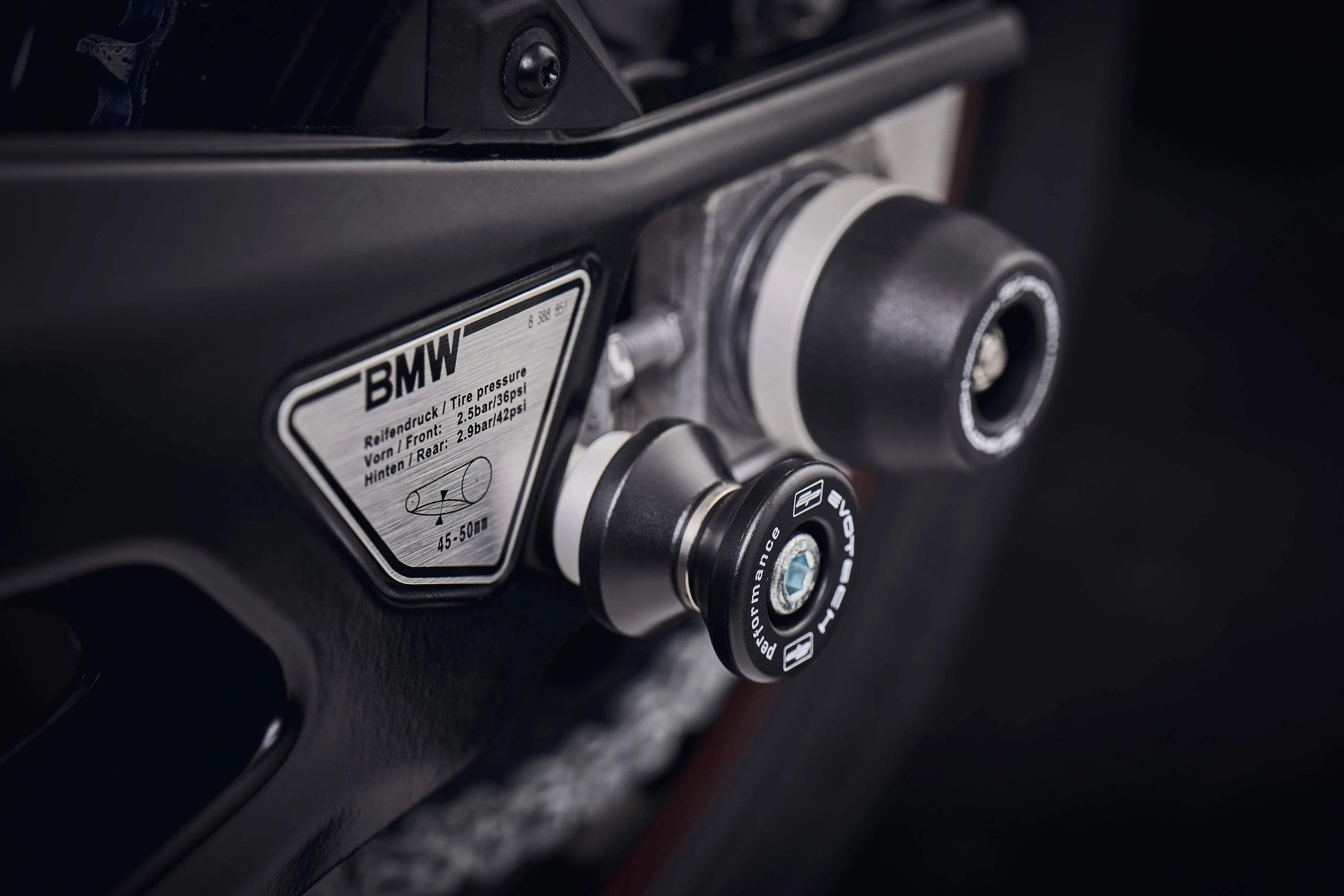 Evotech Paddock Stand Bobbins - BMW S 1000 RR (2019-2022) - Alu Bobbins | Evotech Performance