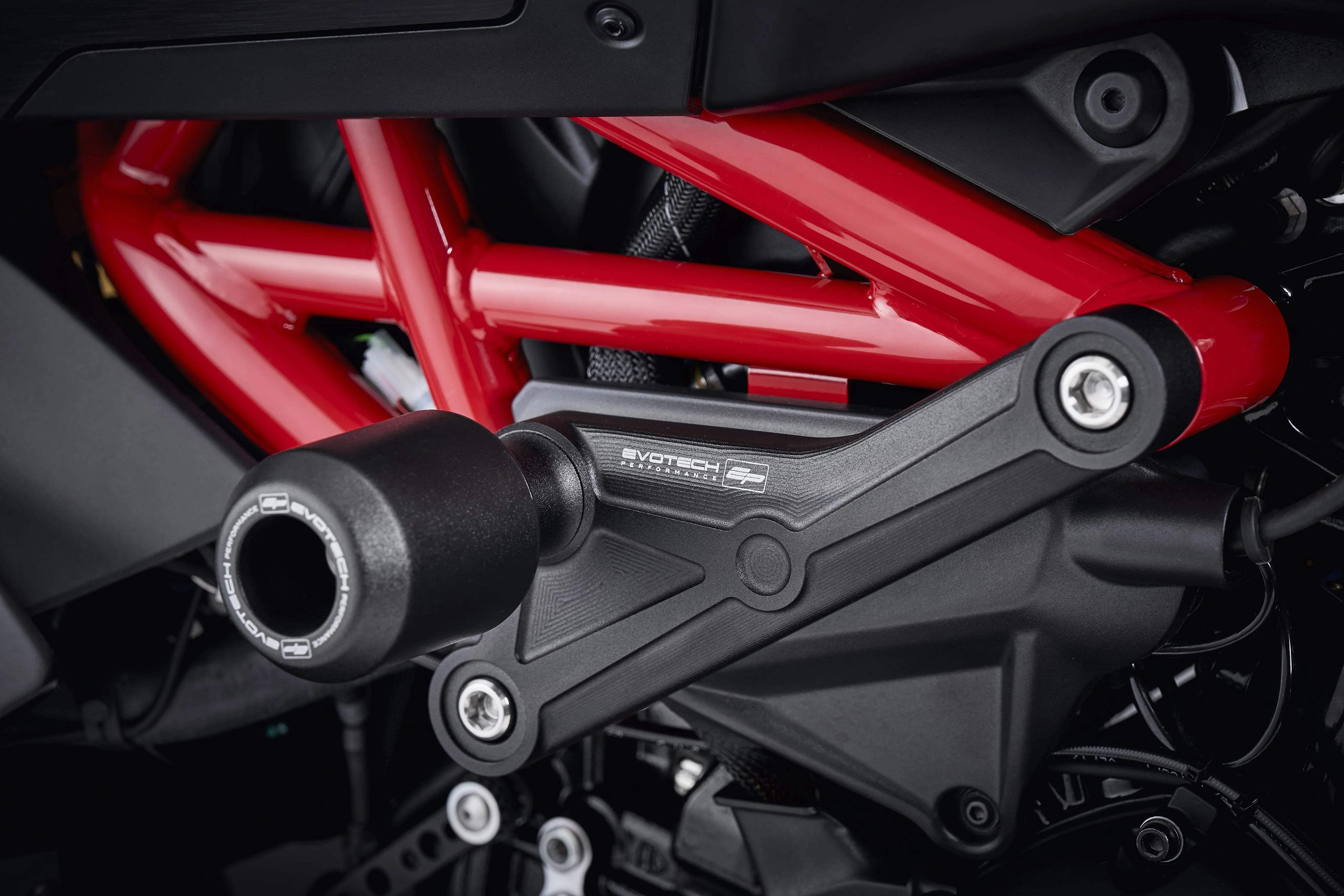 Evotech Ducati Diavel 1260 Frame Crash Protection (2019 - 2022) (Black) - Sturzpads | Evotech Performance