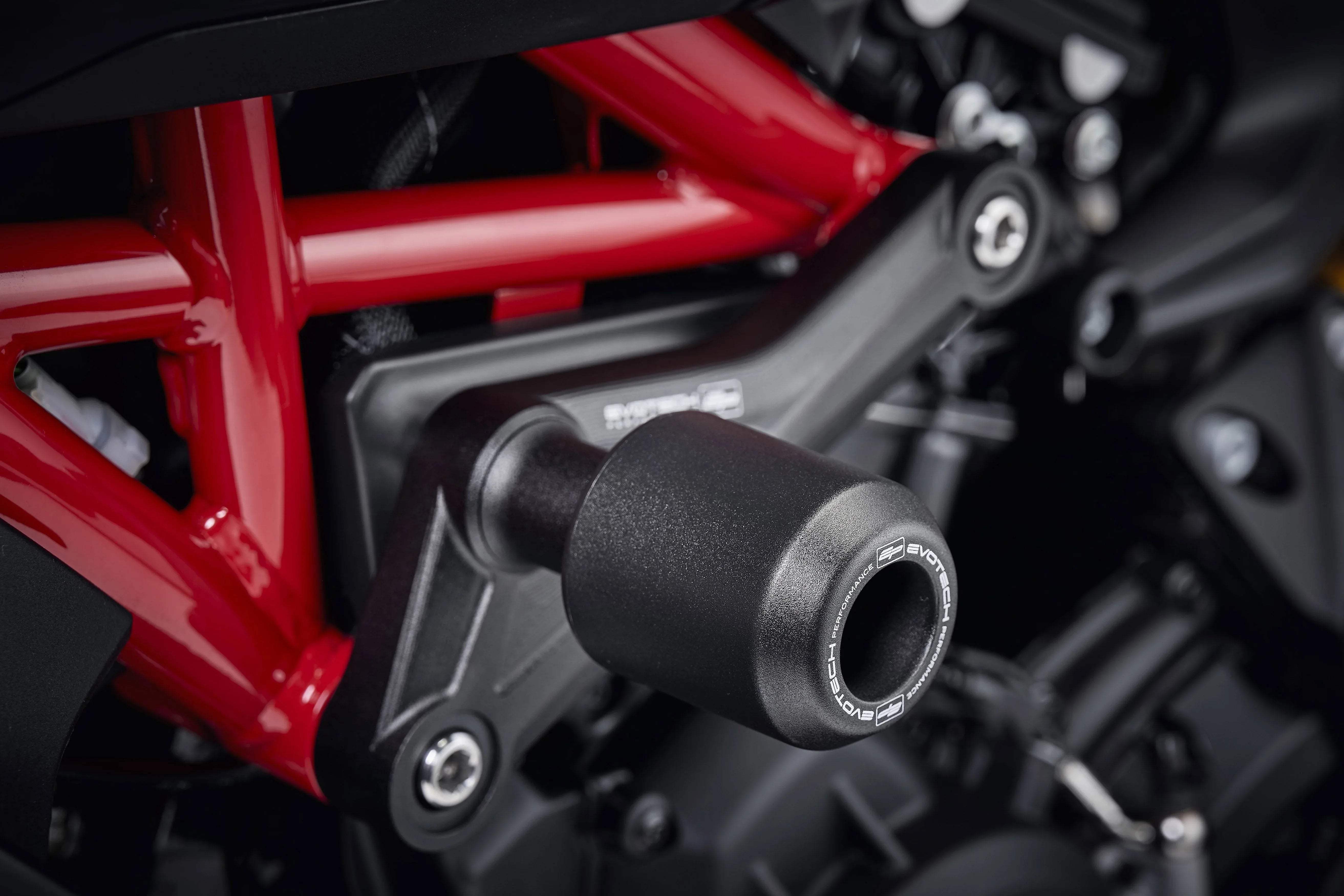 Evotech Ducati Diavel 1260 Frame Crash Protection (2019 - 2022) (Black) - Sturzpads | Evotech Performance