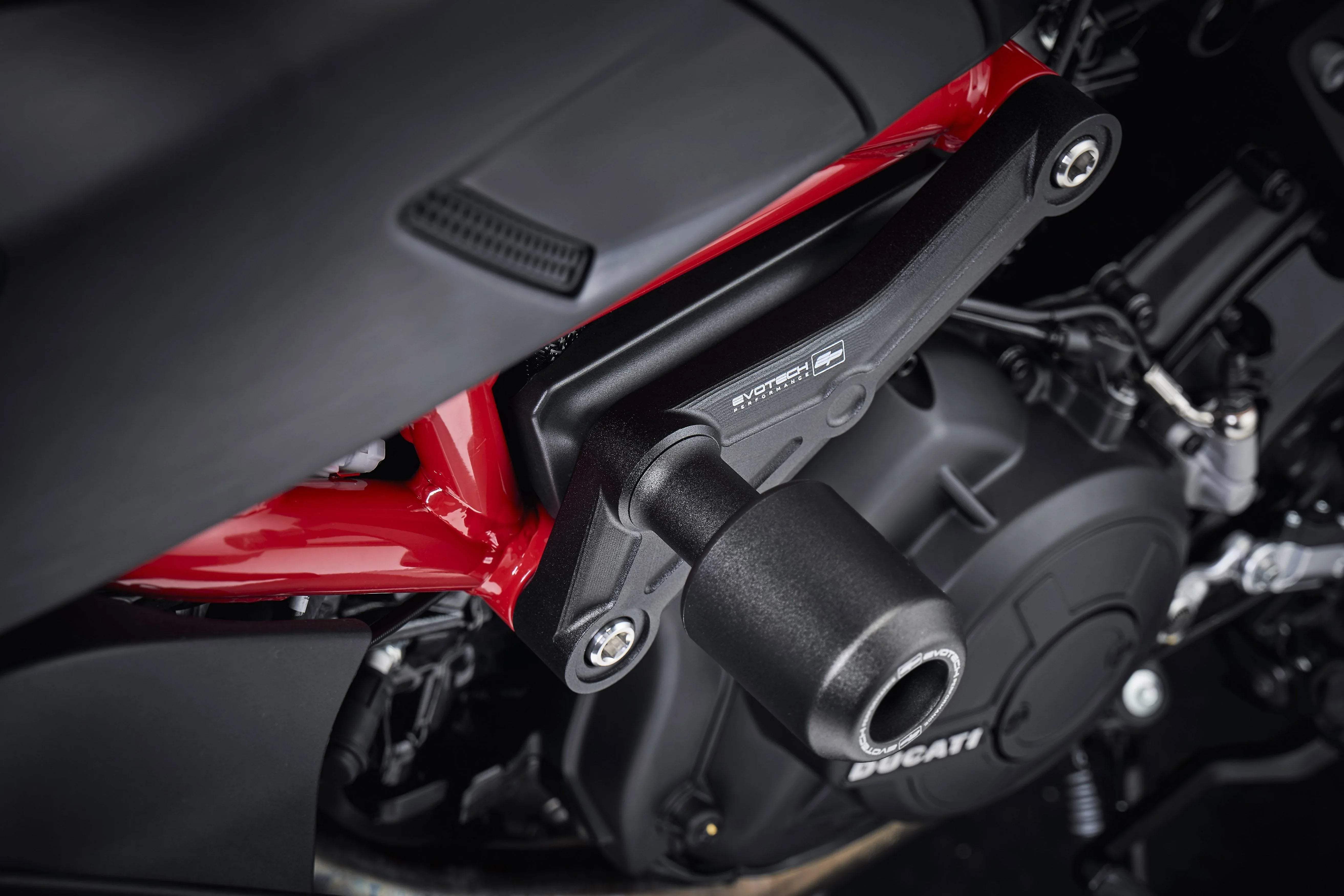 Evotech Ducati Diavel 1260 Frame Crash Protection (2019 - 2022) (Black) - Sturzpads | Evotech Performance