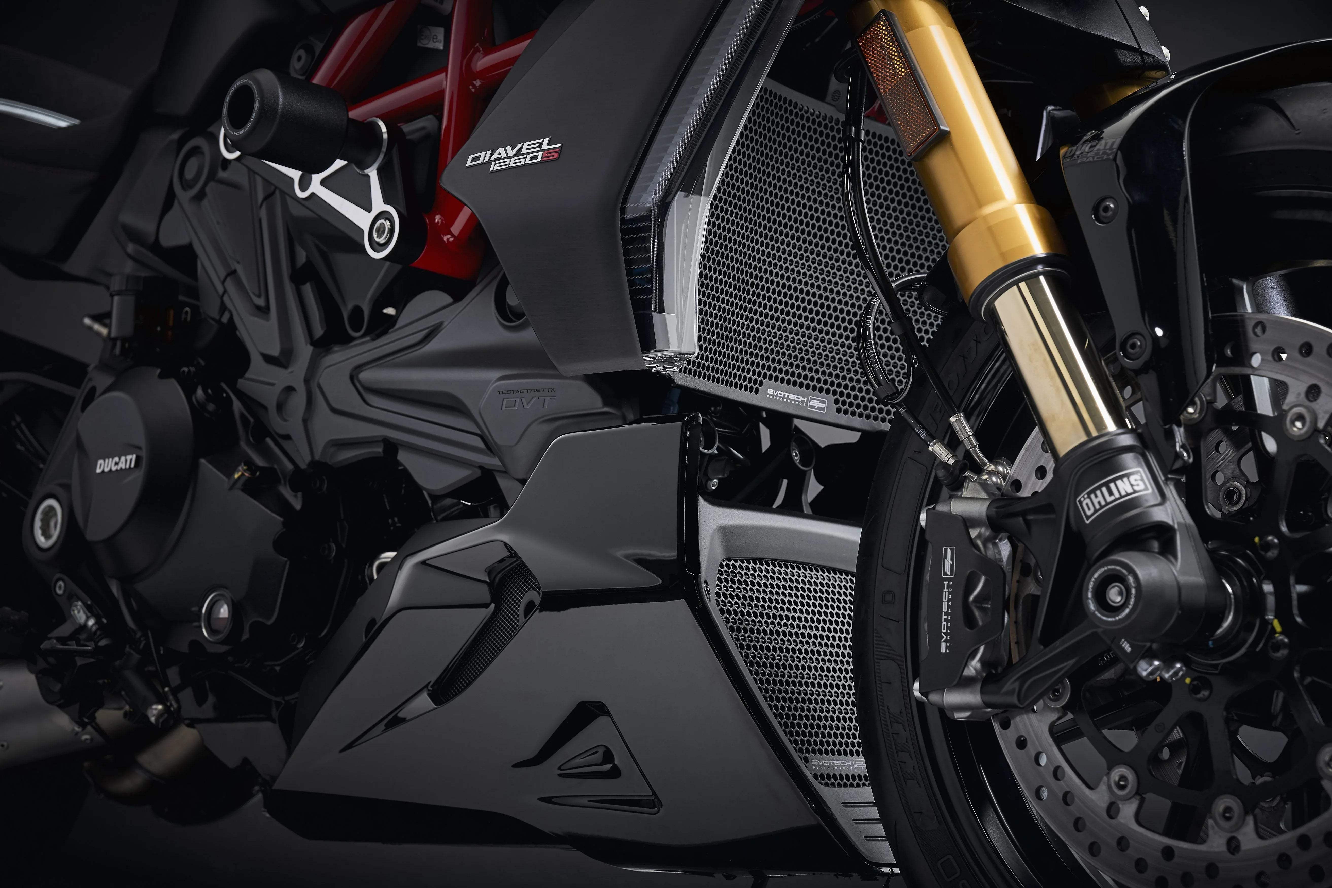 Evotech Ducati Diavel 1260 Lamborghini Radiator and Oil Cooler Guard Set (2021) - Kühlerschutzgitter | Evotech Performance