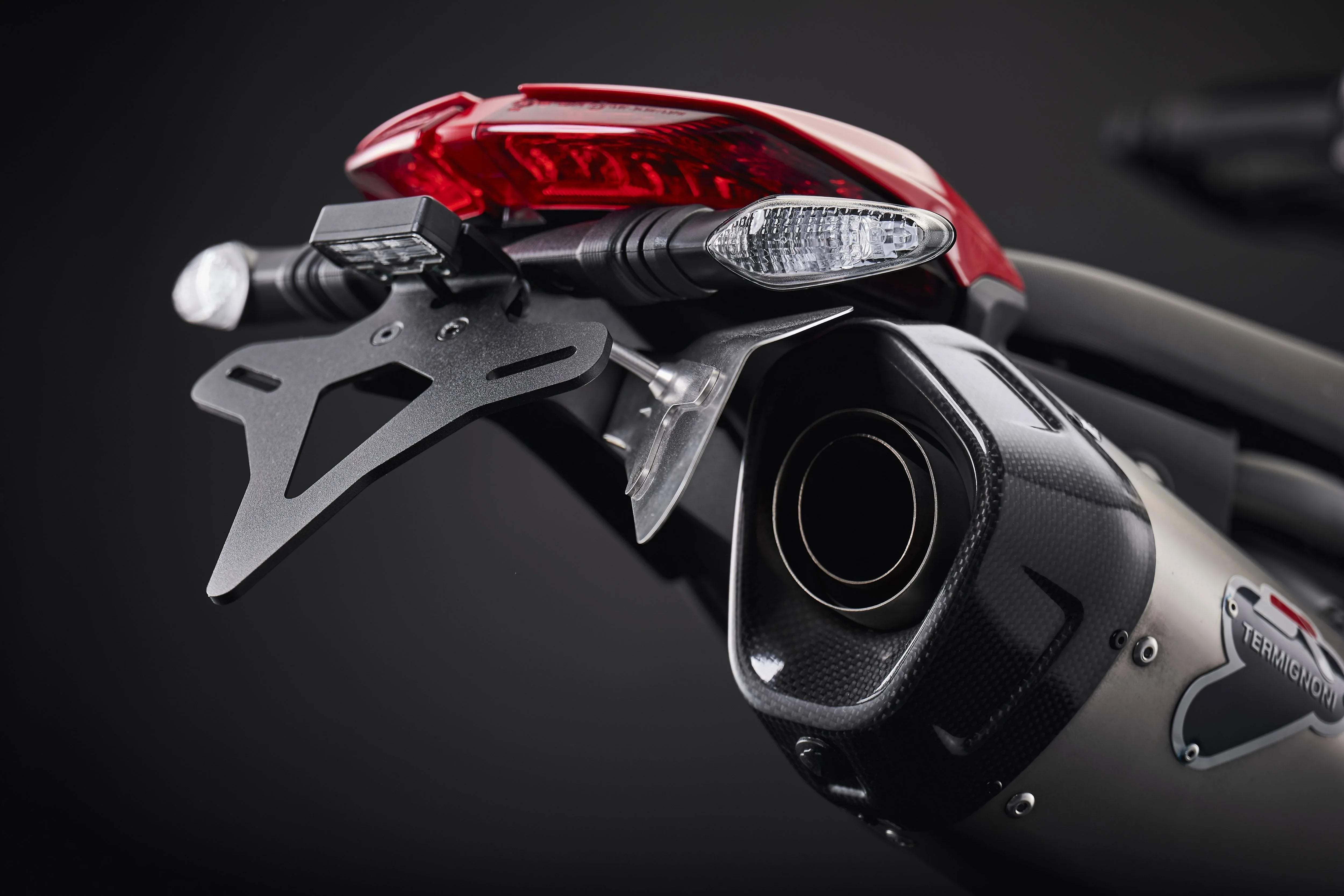 Evotech Ducati Hypermotard 950 Tail Tidy (2019+) (Termignoni Single Race Exhaust Compatible) - Kennzeichenhalter | Evotech Performance