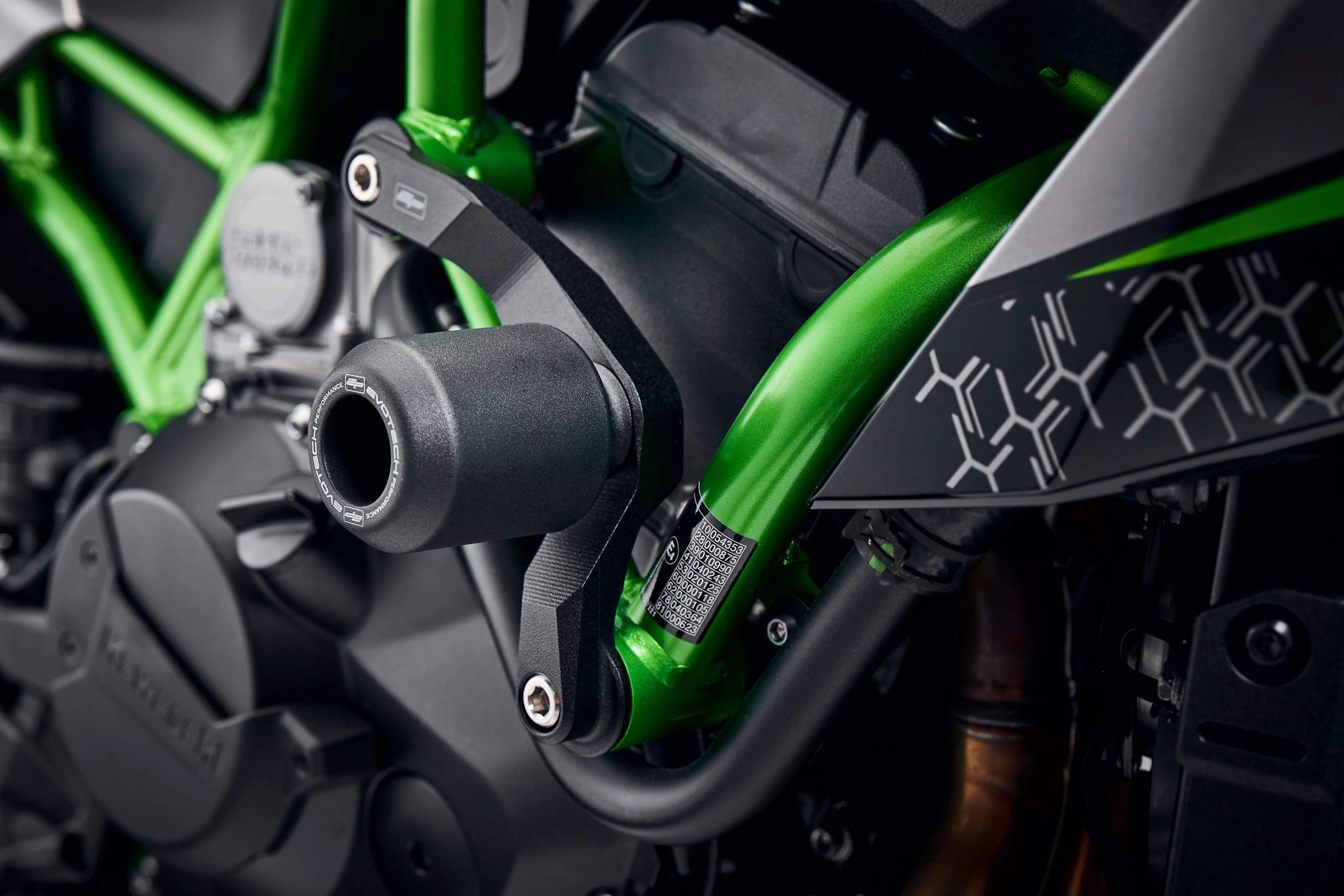 Evotech Kawasaki Z H2 Performance Main Frame Crash Protection (2020+) - Sturzpads | Evotech Performance