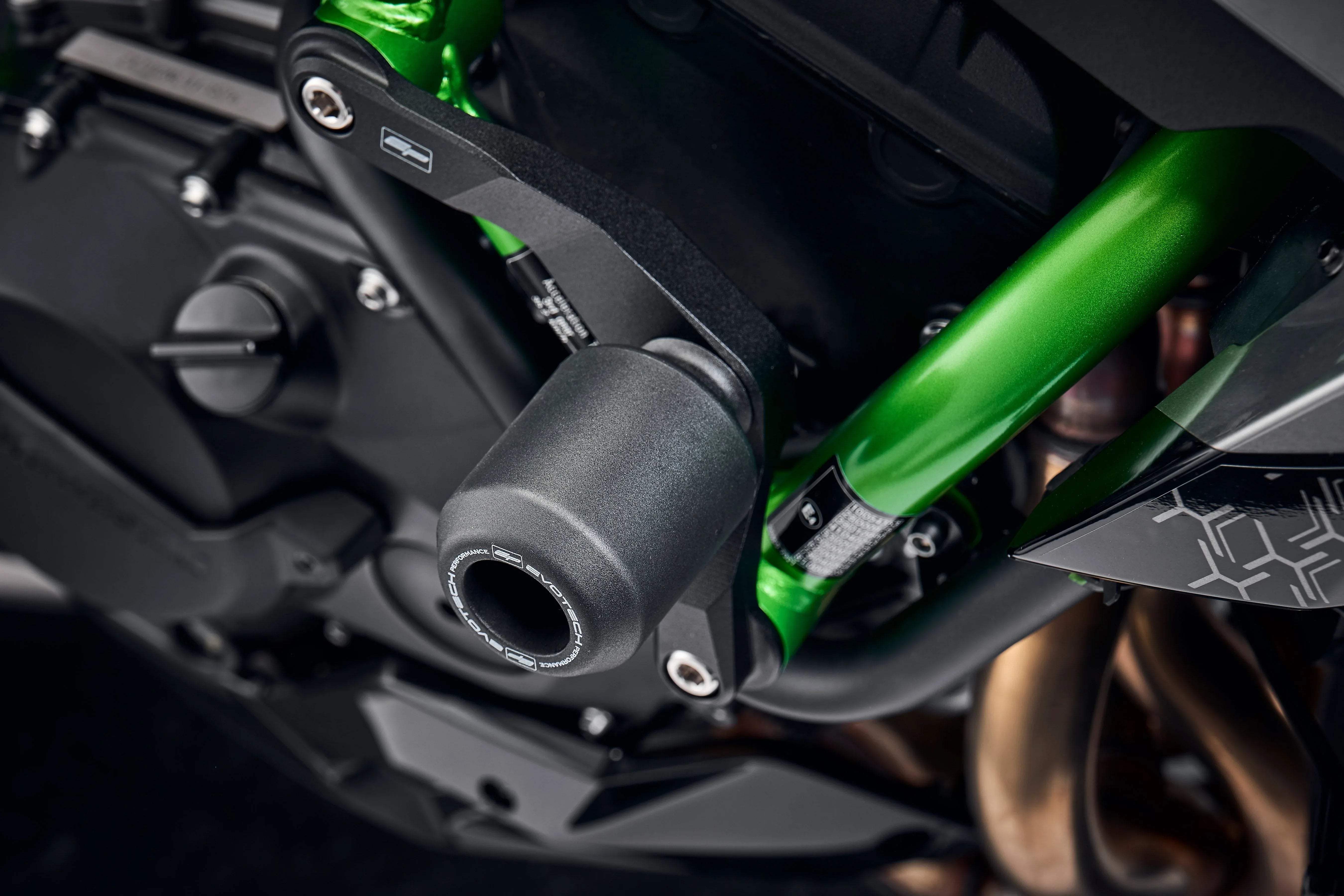Evotech Kawasaki Z H2 Performance Main Frame Crash Protection (2020+) - Sturzpads | Evotech Performance