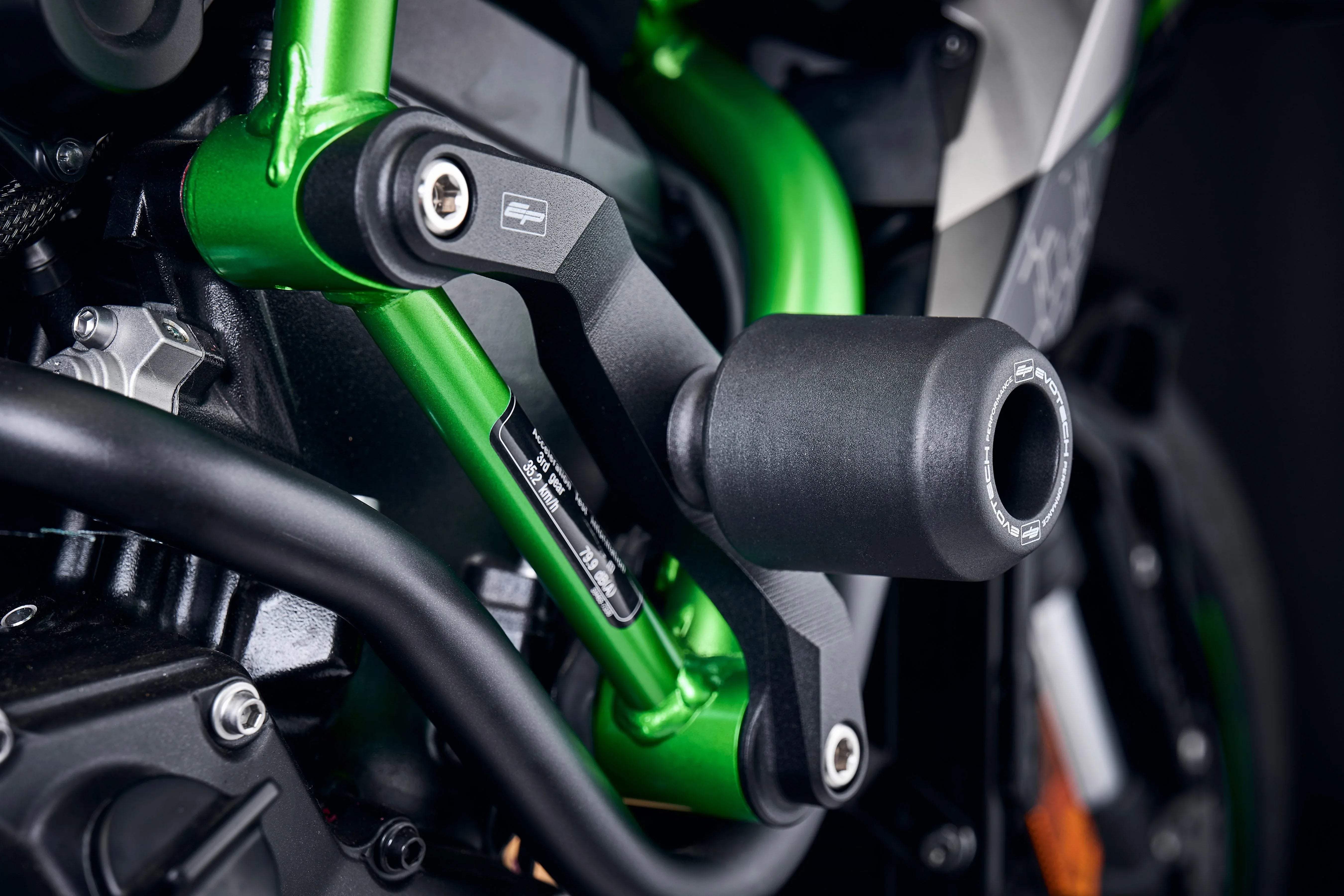 Evotech Kawasaki Z H2 Performance Main Frame Crash Protection (2020+) - Sturzpads | Evotech Performance