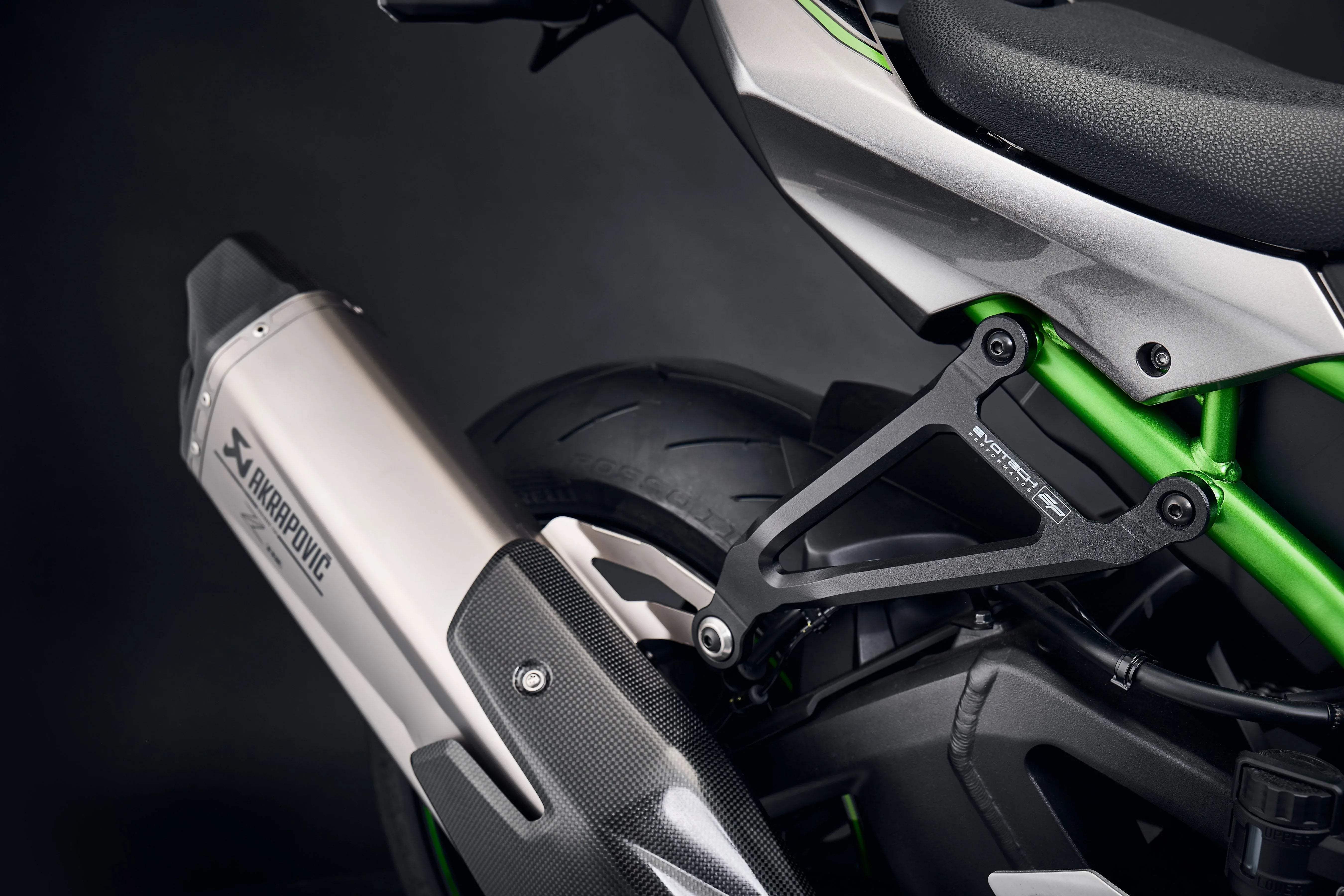 Evotech Kawasaki Z H2 Exhaust Hanger Kit (2020+) - Auspuffhalterung | Evotech Performance