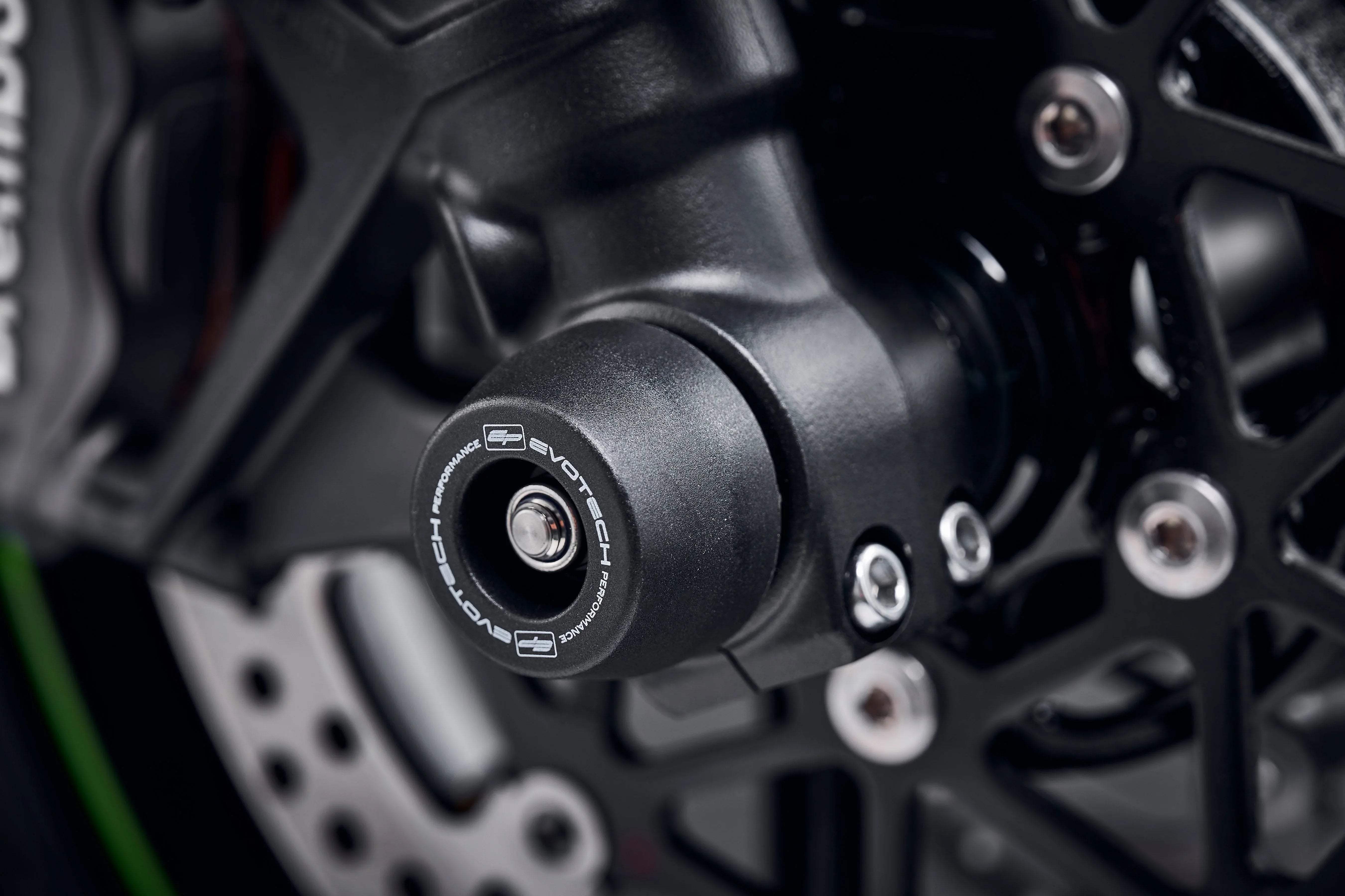 Evotech Front Spindle Bobbins - Kawasaki Z H2 SE (2021+) - Spindle Bobbins | Evotech Performance