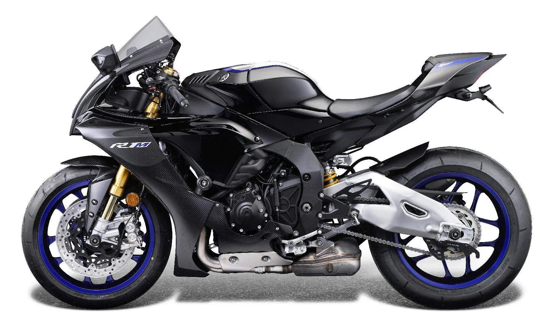Evotech Carbon Fibre Toe Guard / GP Style Paddock Stand Plates - Yamaha YZF-R1M (2015 - 2019) - Kettenschutz | Evotech Performance