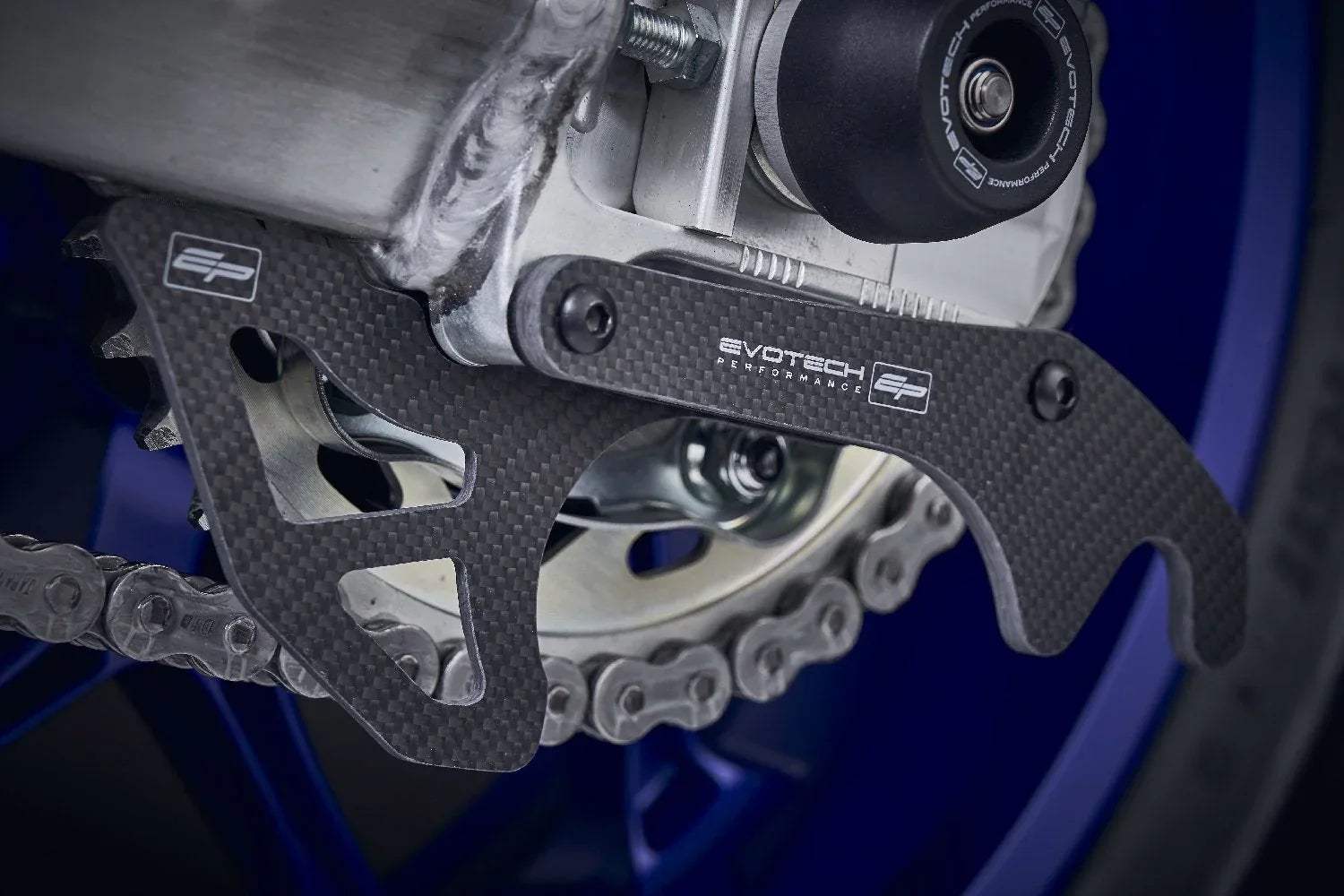 Evotech Performance Carbon Fibre Toe Guard / GP Style Paddock Stand Plates - Yamaha MT-10 (2022+) - Kettenschutz | Evotech Performance