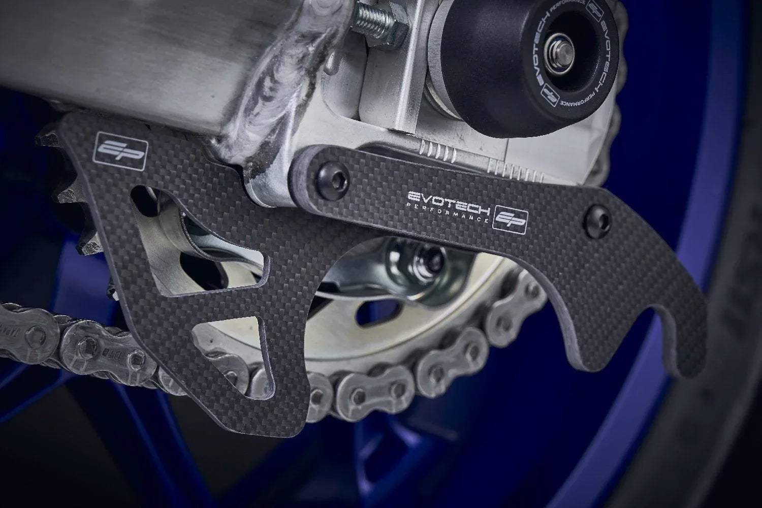 Evotech Performance Carbon Fibre Toe Guard / GP Style Paddock Stand Plates - Yamaha MT-10 SP (2022+) - Kettenschutz | Evotech Performance