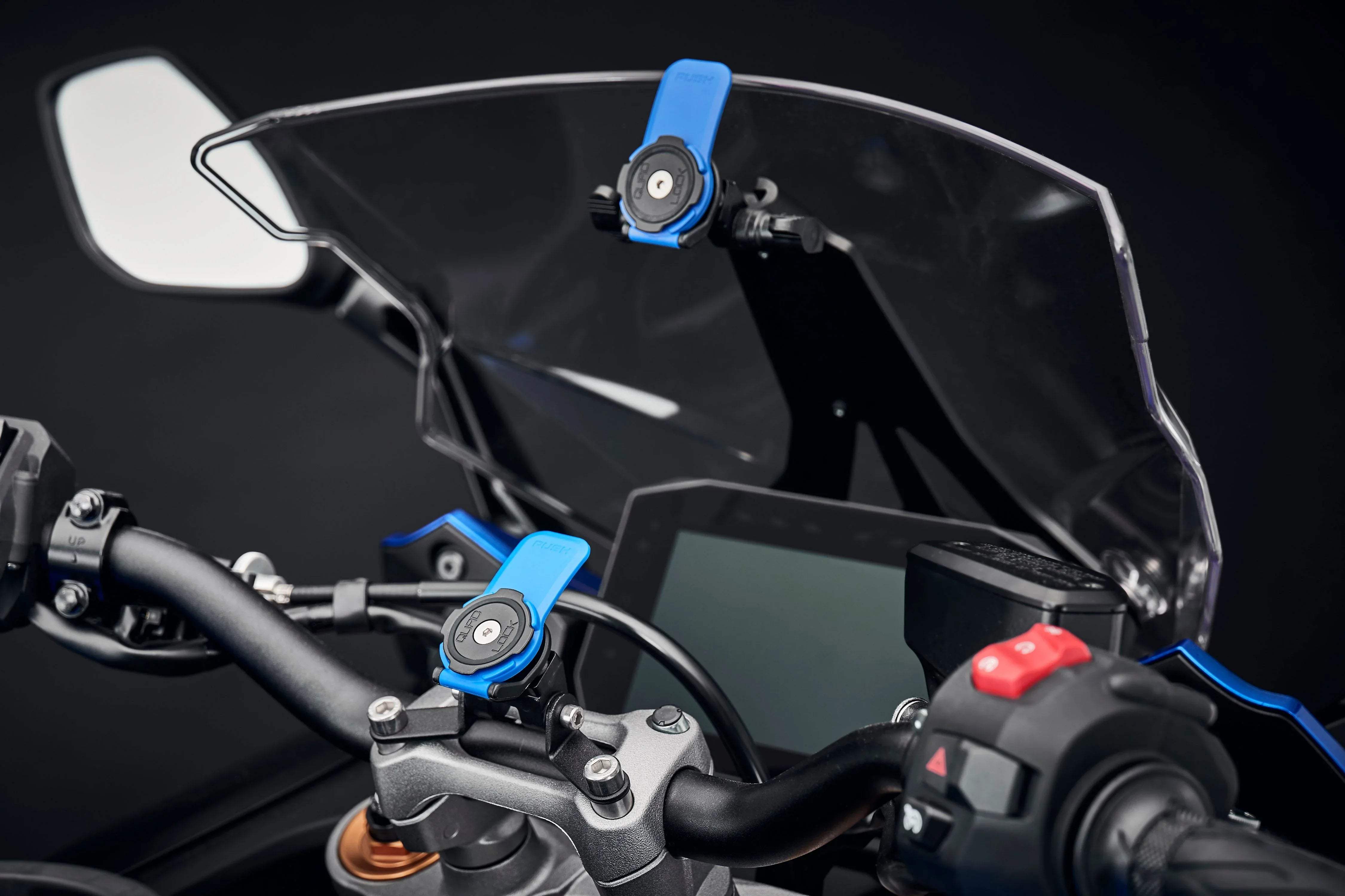 Evotech Performance Quad Lock Compatible Handlebar Clamp Mount - Suzuki GSX-S1000GT (2022+) - Halterung Quad Lock | Evotech Performance