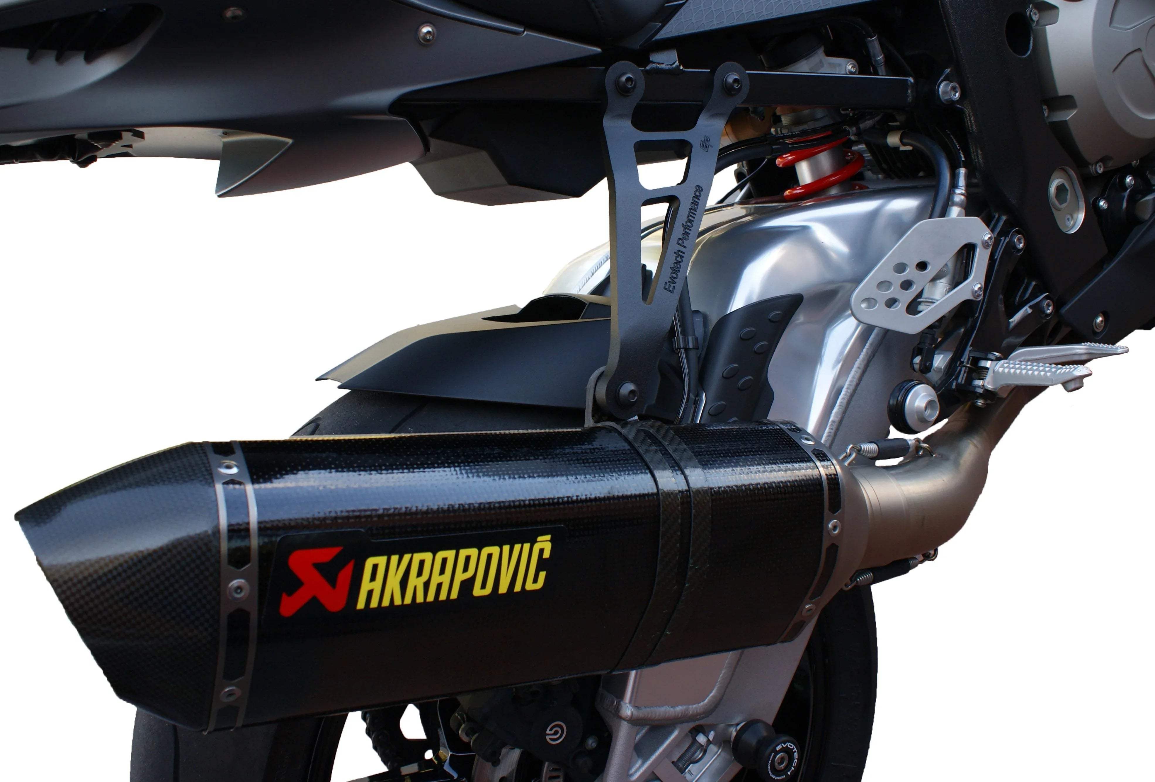 Evotech BMW S 1000 RR Akrapovic Exhaust hanger & Pillion Footpeg Removal Kit (2010 - 2011) - Auspuffhalterung | Evotech Performance