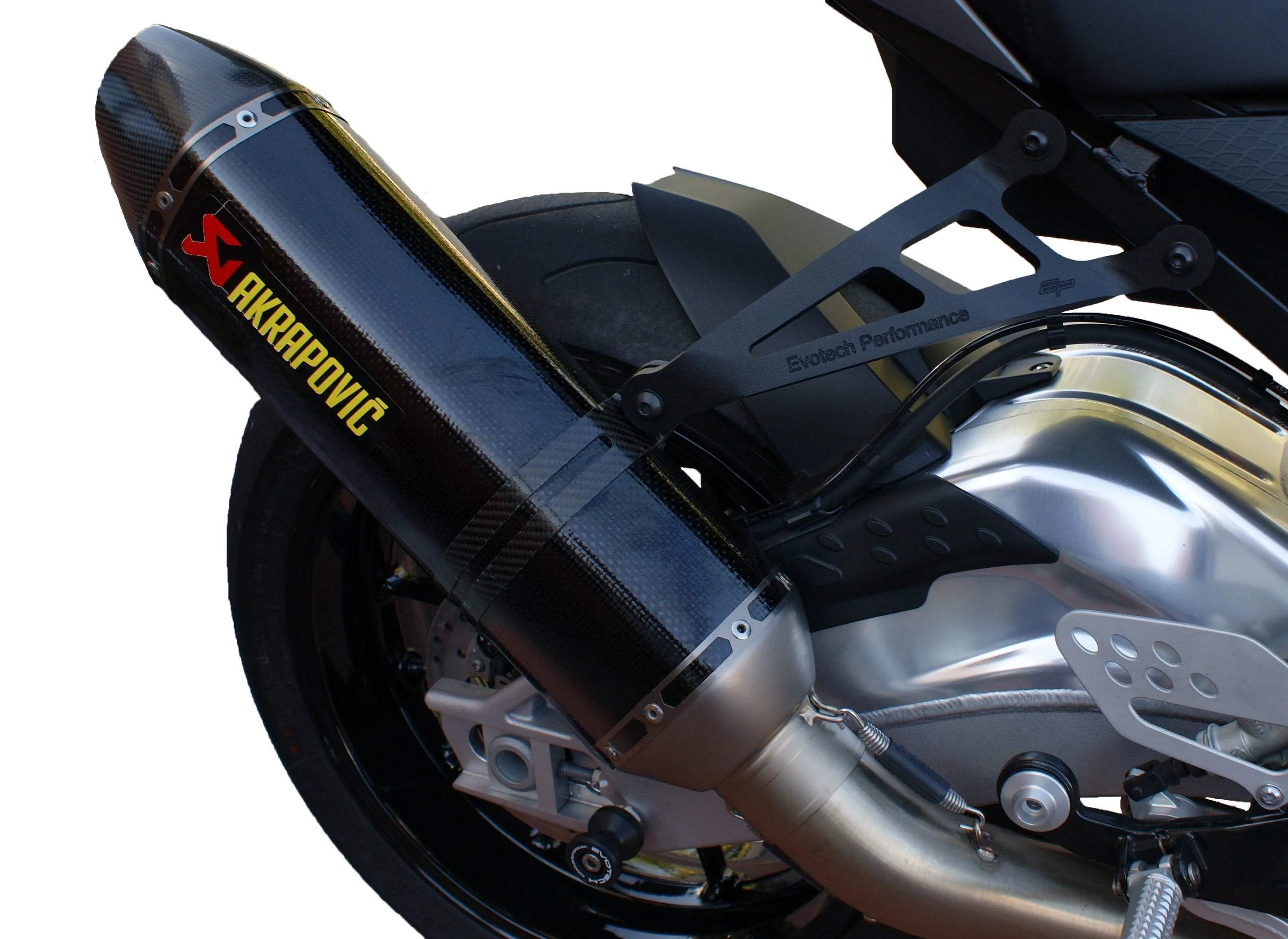 Evotech BMW S 1000 RR Akrapovic Exhaust hanger & Pillion Footpeg Removal Kit (2010 - 2011) - Auspuffhalterung | Evotech Performance