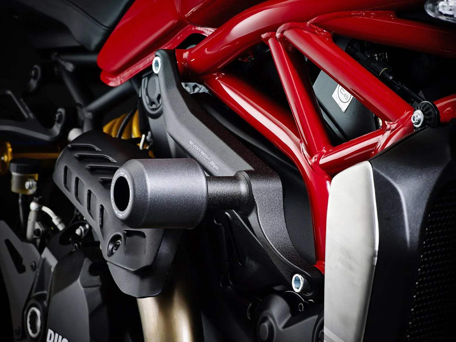 Evotech Ducati Monster 1200 Frame Crash Protection 2013 - 2016 - Sturzpads | Evotech Performance