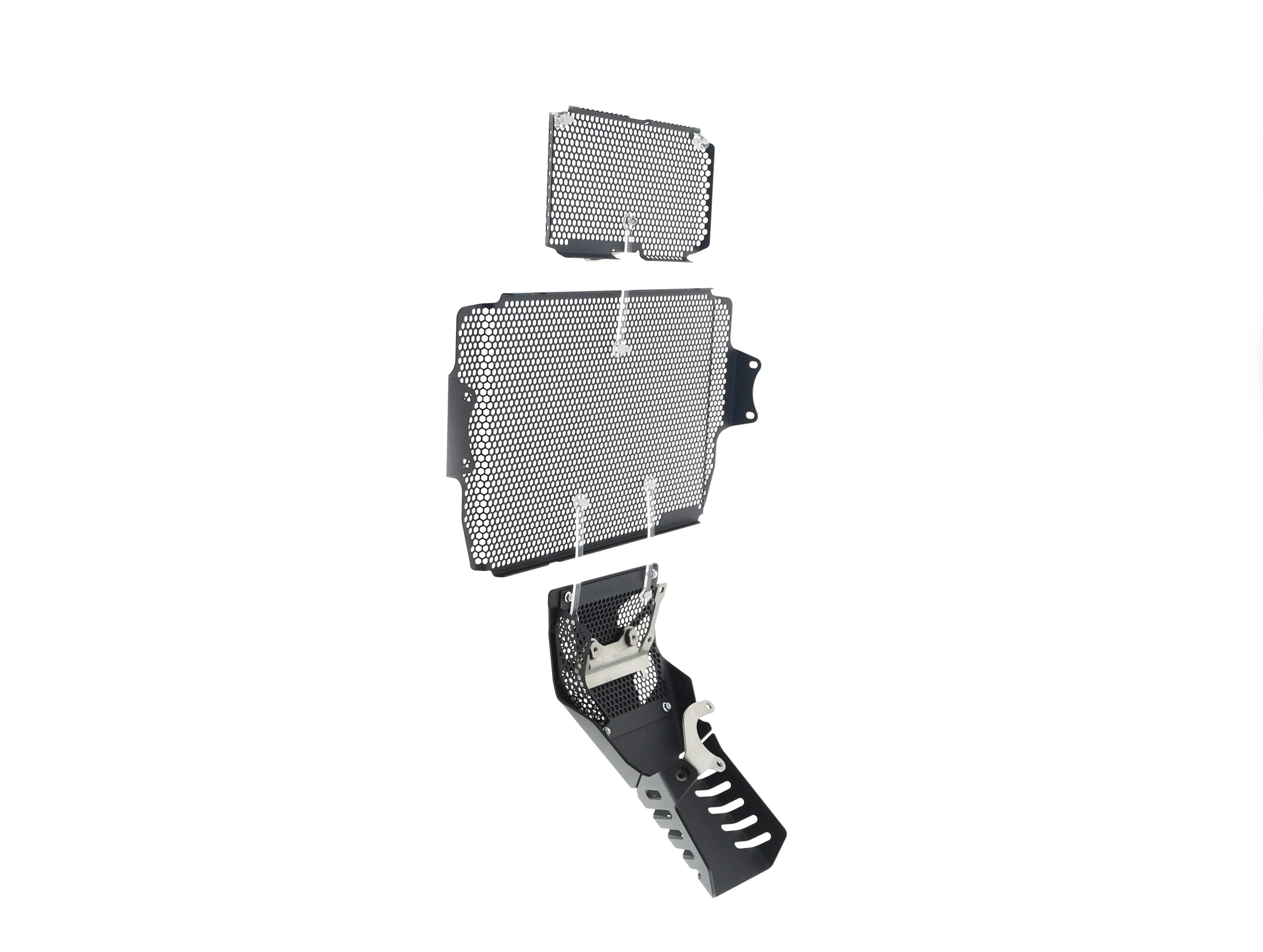 Evotech Ducati Multistrada 1260 D/Air Radiator + Oil Guard + Engine Guard Set (2018-2020) - Kühlerschutzgitter | Evotech Performance
