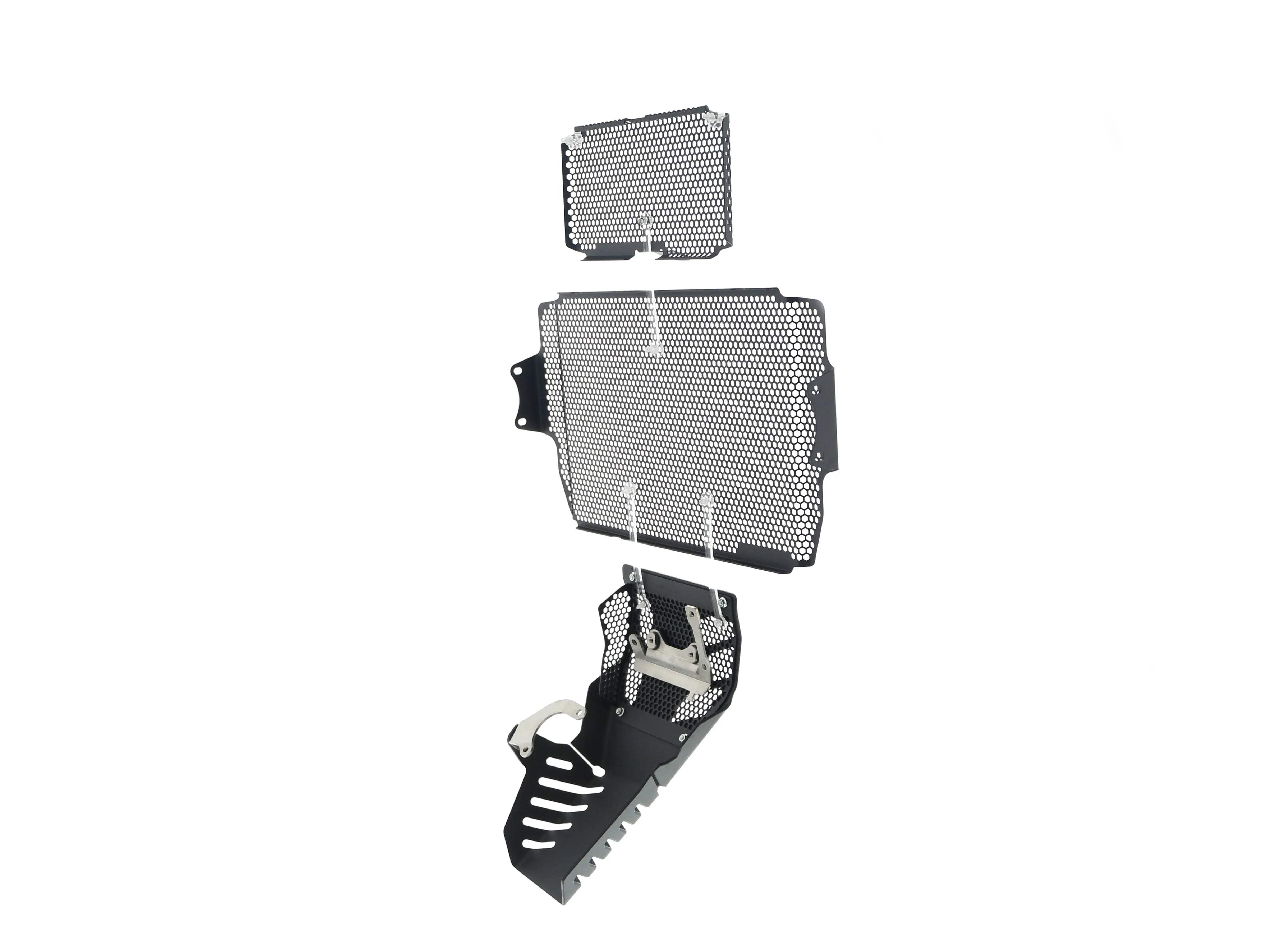 Evotech Ducati Multistrada 1260 S Grand Tour Radiator + Oil Guard + Engine Guard Set 2020 - Kühlerschutzgitter | Evotech Performance