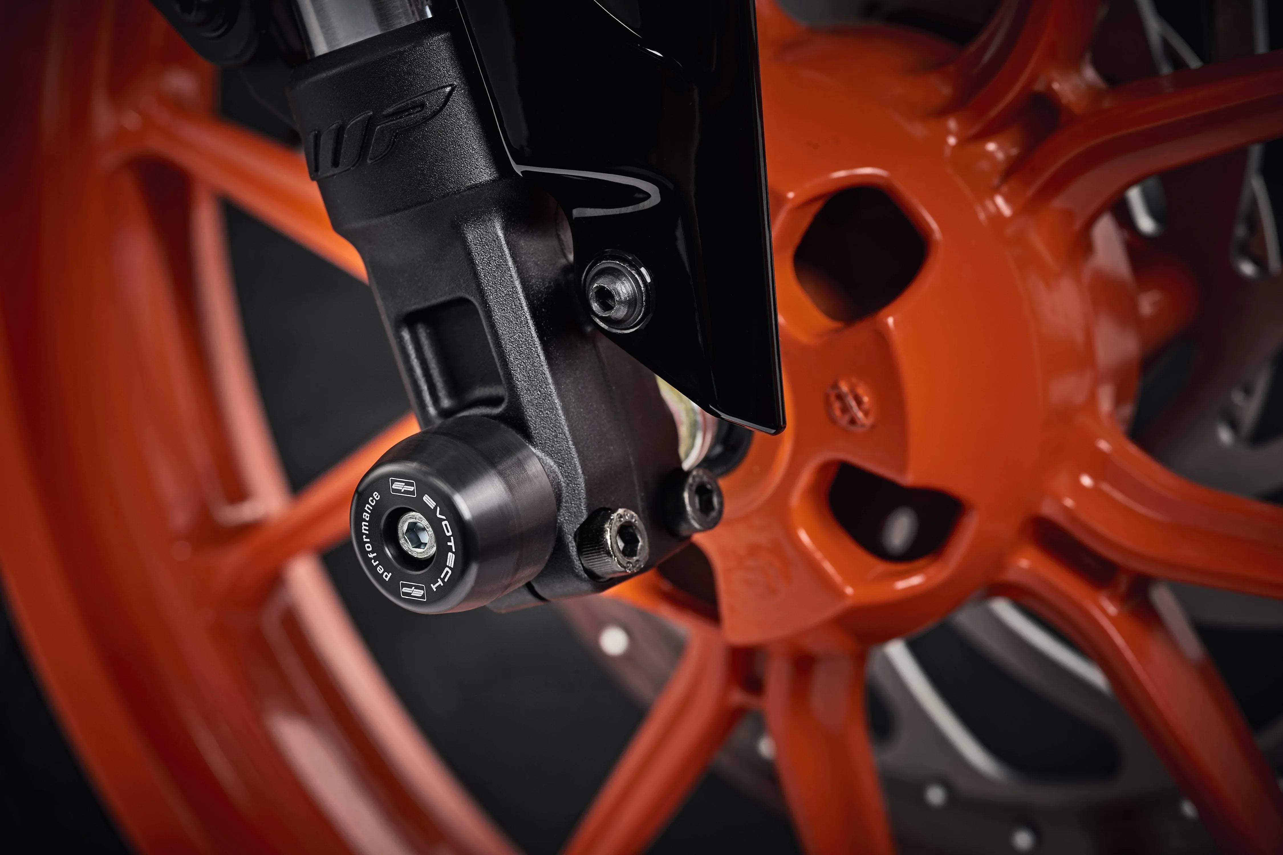 Evotech Front Spindle Bobbins - KTM RC 125 (2014-2021) - Spindle Bobbins | Evotech Performance