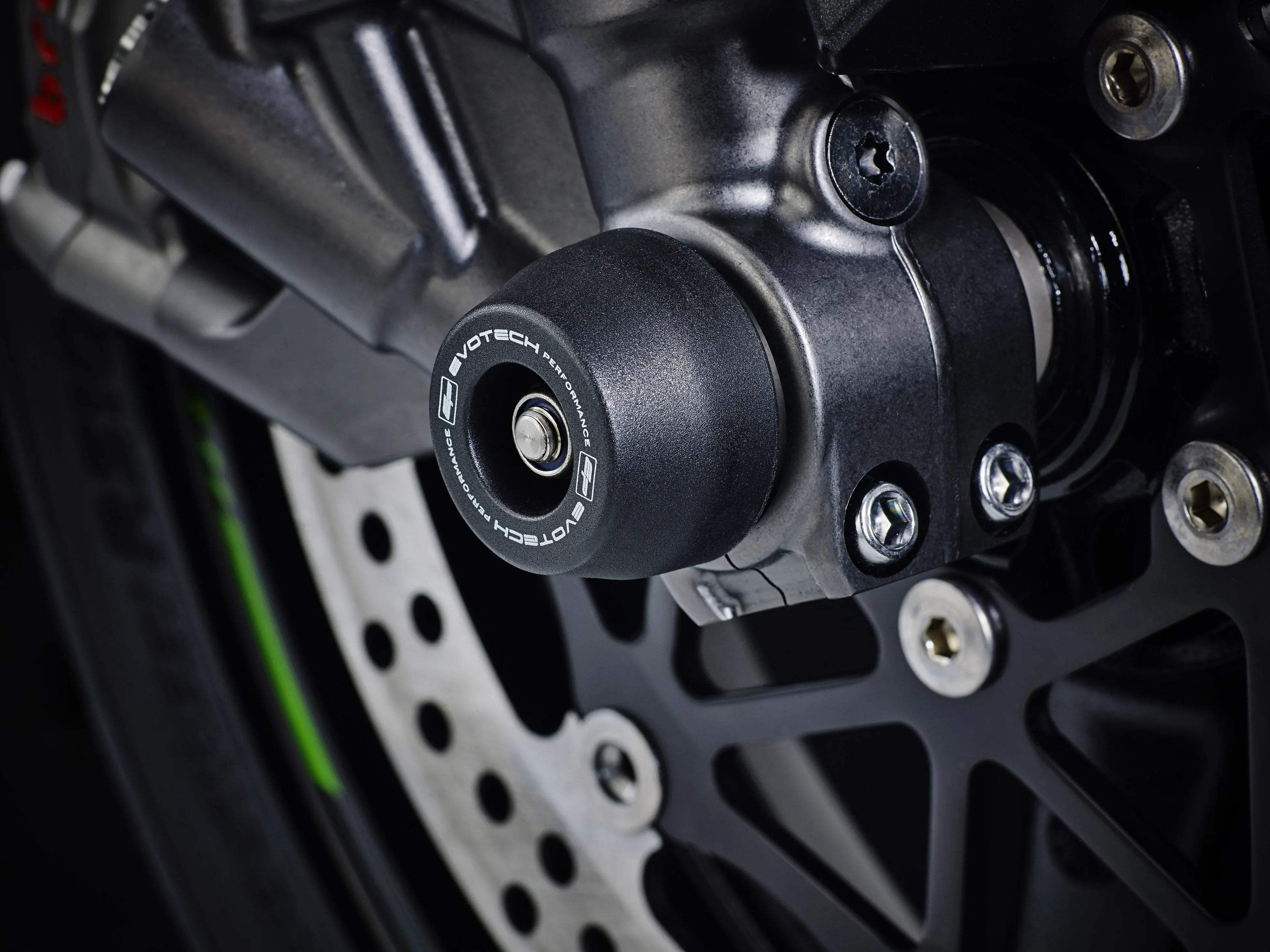 Evotech Front Spindle Bobbins - Kawasaki Ninja H2 SX (2018+) - Spindle Bobbins | Evotech Performance