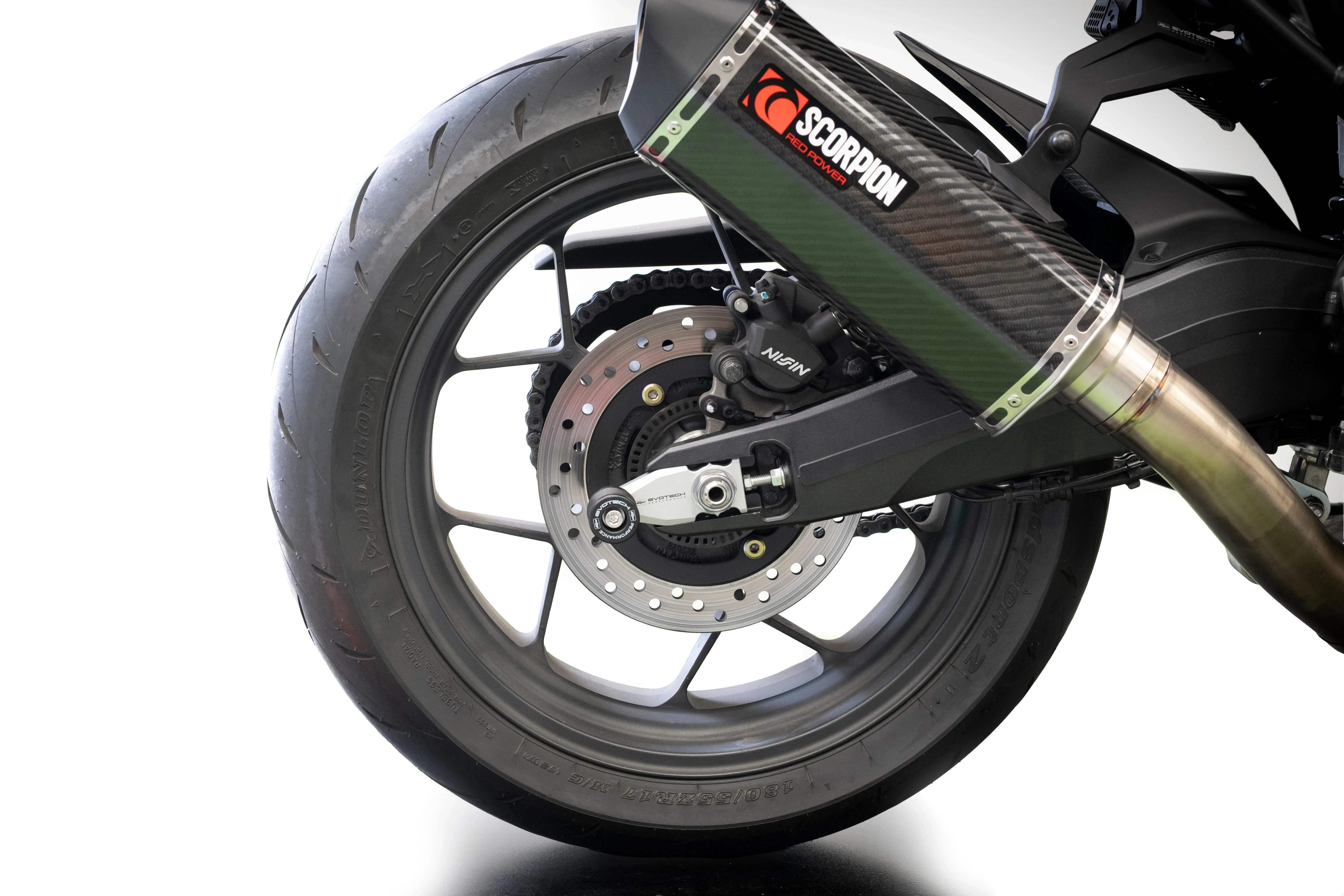 Evotech Paddock Stand Chain Adjuster Blocks - Honda CB650R Neo Sports Cafe (2021 - 2023) - Alu Bobbins | Evotech Performance