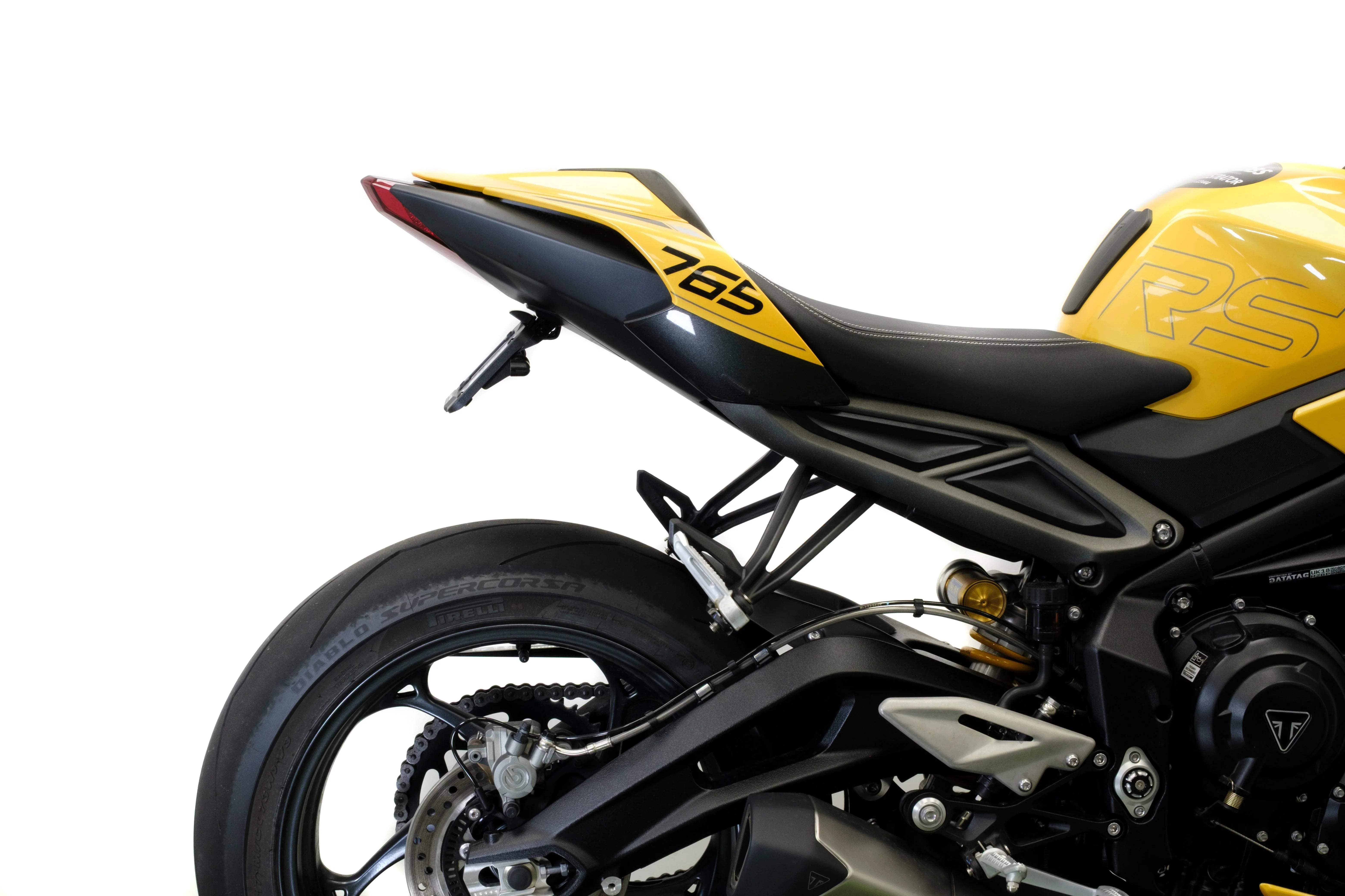 Evotech Dynamic Tail Tidy Including V1 Indicators - Triumph Street Triple 765 Moto2 Edition (2023+) - Kennzeichenhalter | Evotech Performance