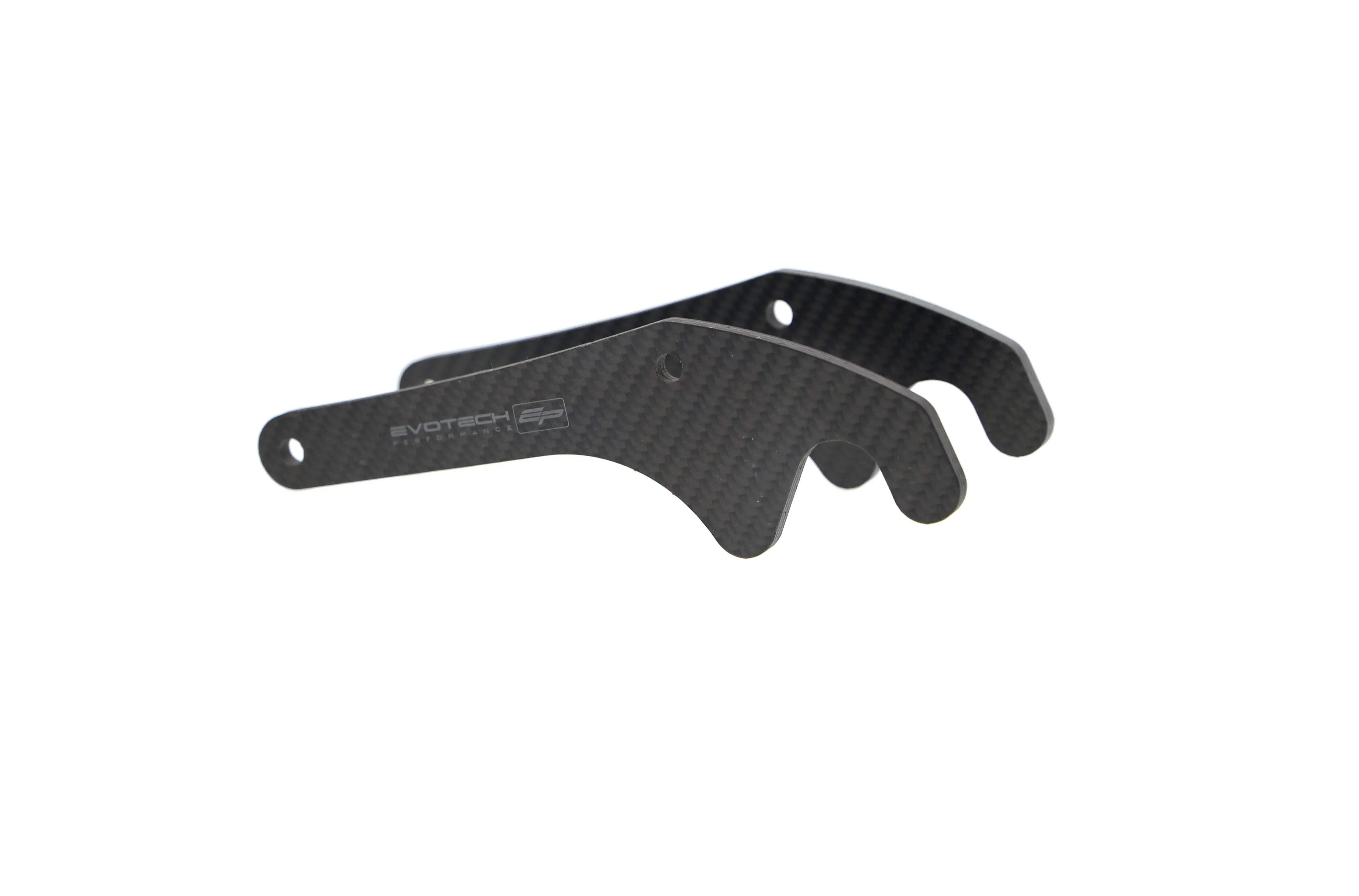 Evotech Carbon Fibre Paddock Stand Plates - Yamaha YZF-R1 (2020+) - Alu Bobbins | Evotech Performance