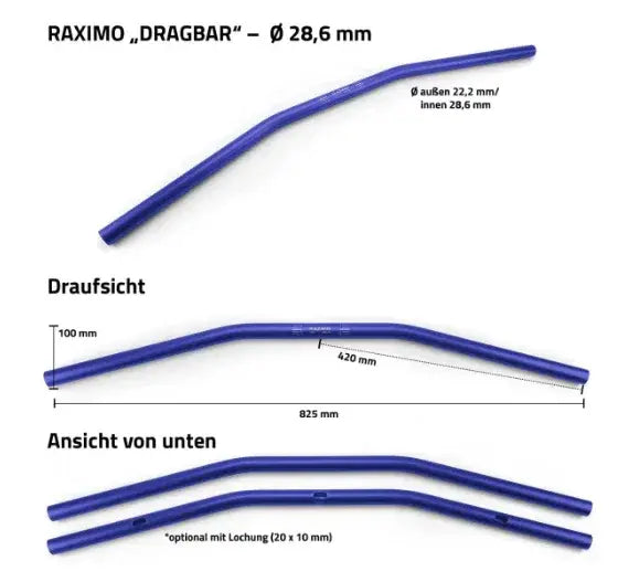 RAXIMO Lenker DRAGBAR 28,6 Zoll - Lenker | MTP-Racing