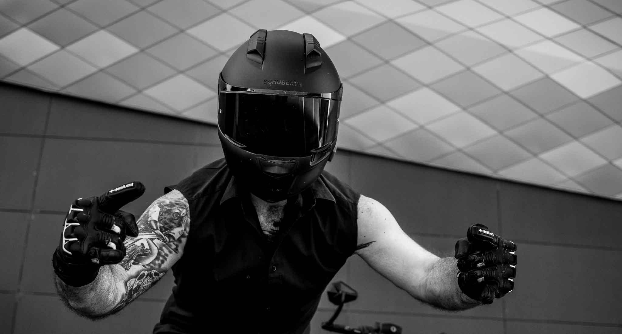 Schuberts-Motorradhelm