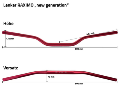 Lenker "New Generation" Raximo konisch 28,6 Zoll mit ABE