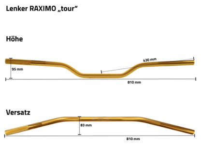 Lenker "Tour" Raximo 22mm mit ABE