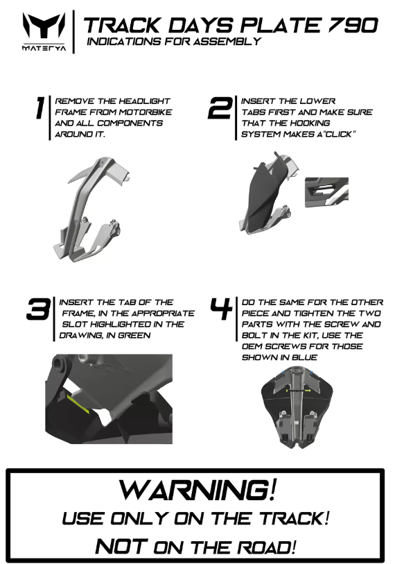 MATERYA Track Day Abdeckung Duke 790/890 17-23