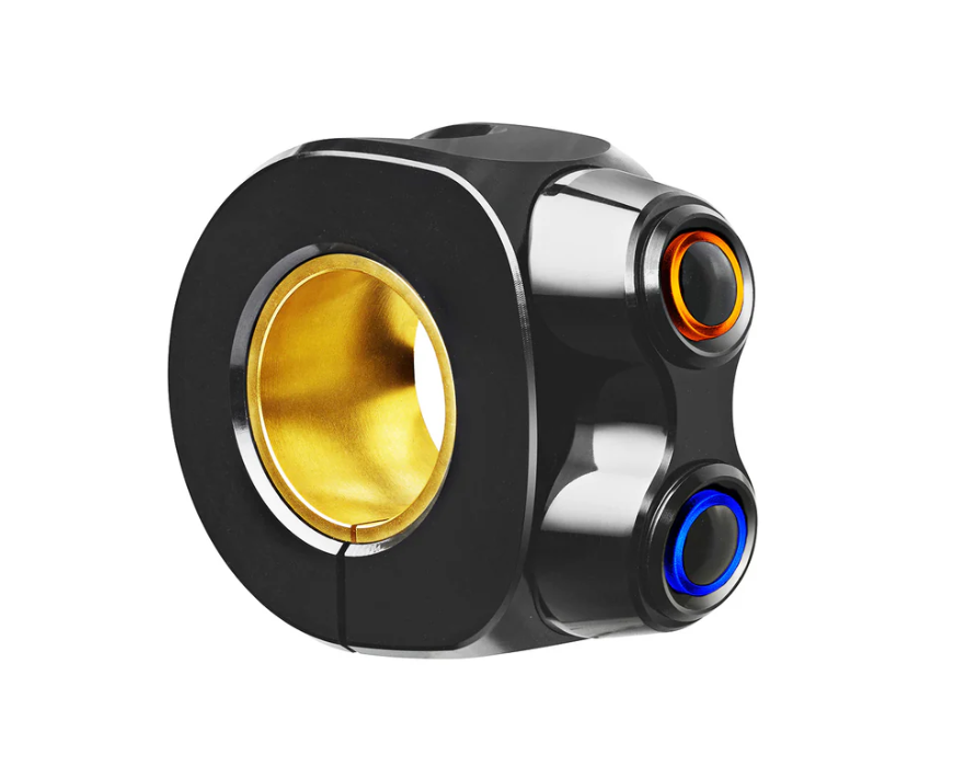 MOTOGADGET mo.switch basic LED Tasterarmatur, 2 Taster, Schwarz
